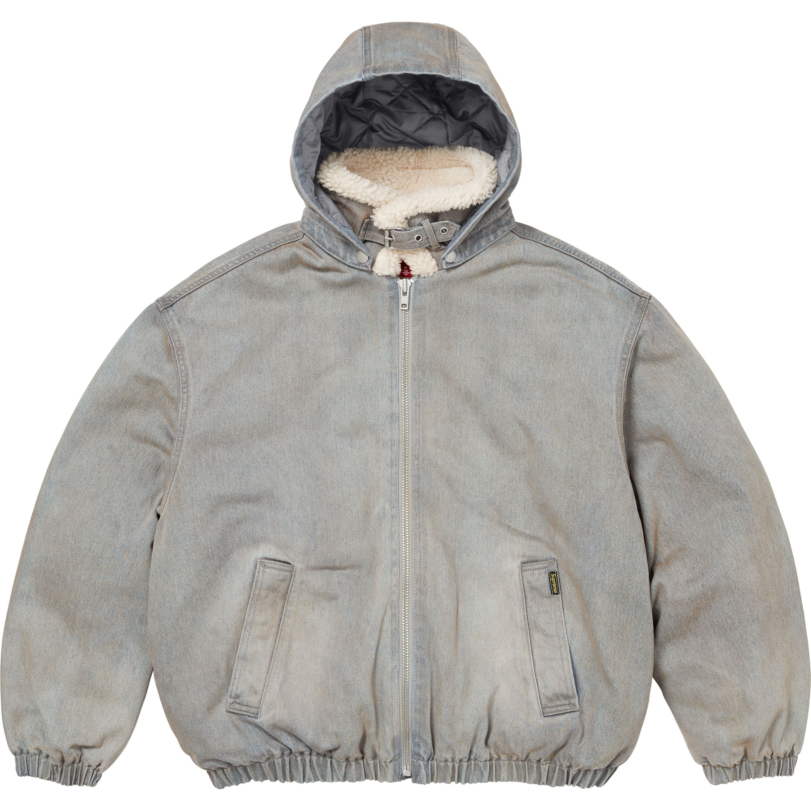 Faux Shearling Lined Bomber Jacket