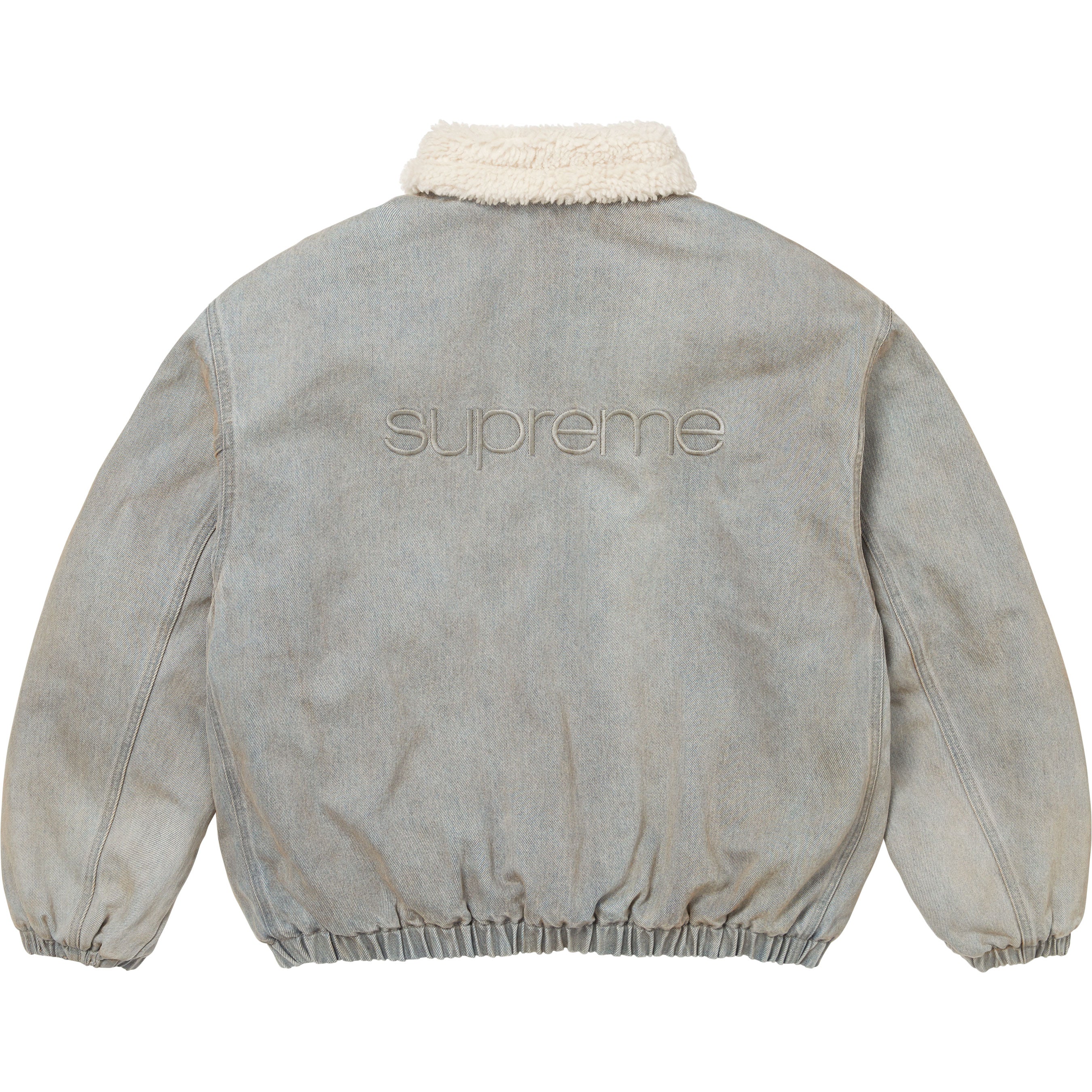 Faux Shearling Lined Bomber Jacket