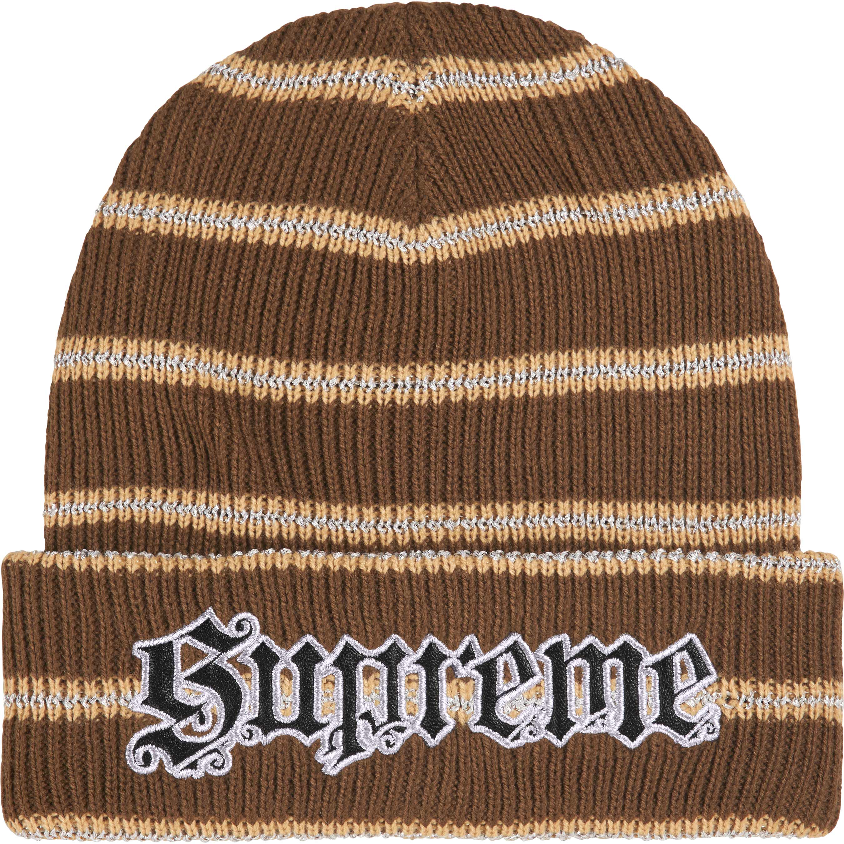 Metallic Stripe Beanie