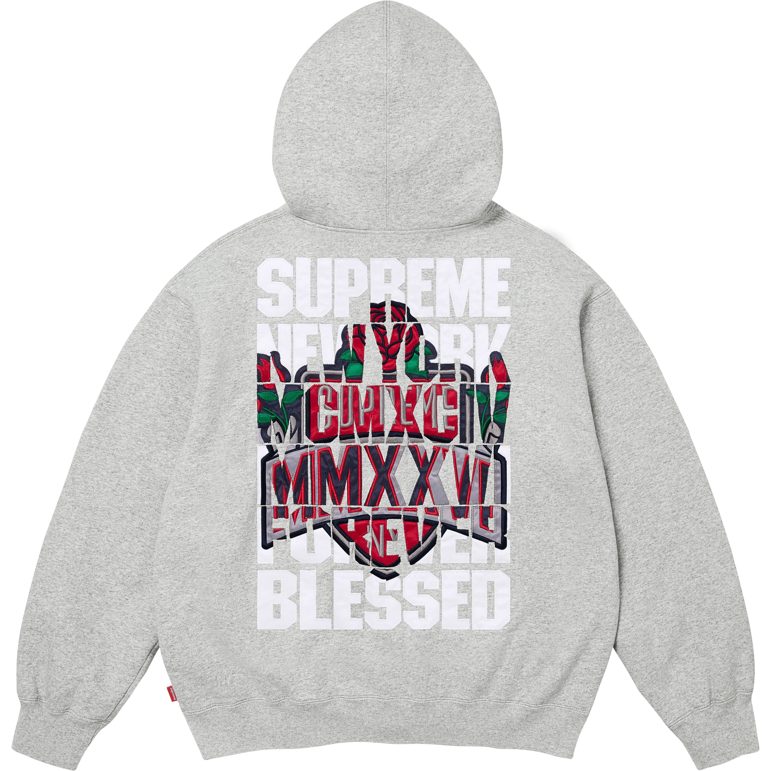 Blessed Appliqué Zip Up Hooded Sweatshirt