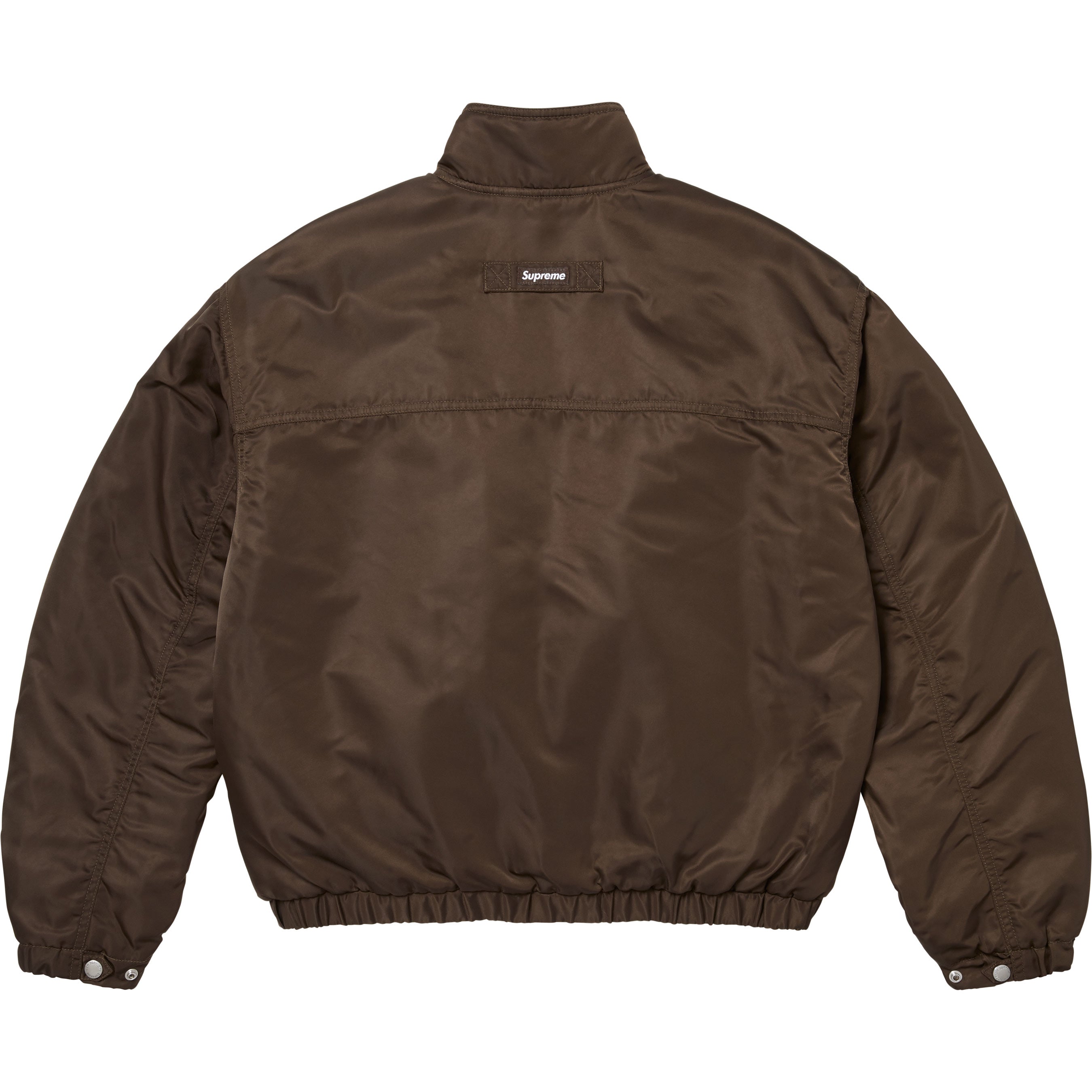 Stand Collar Lined Nylon Jacket