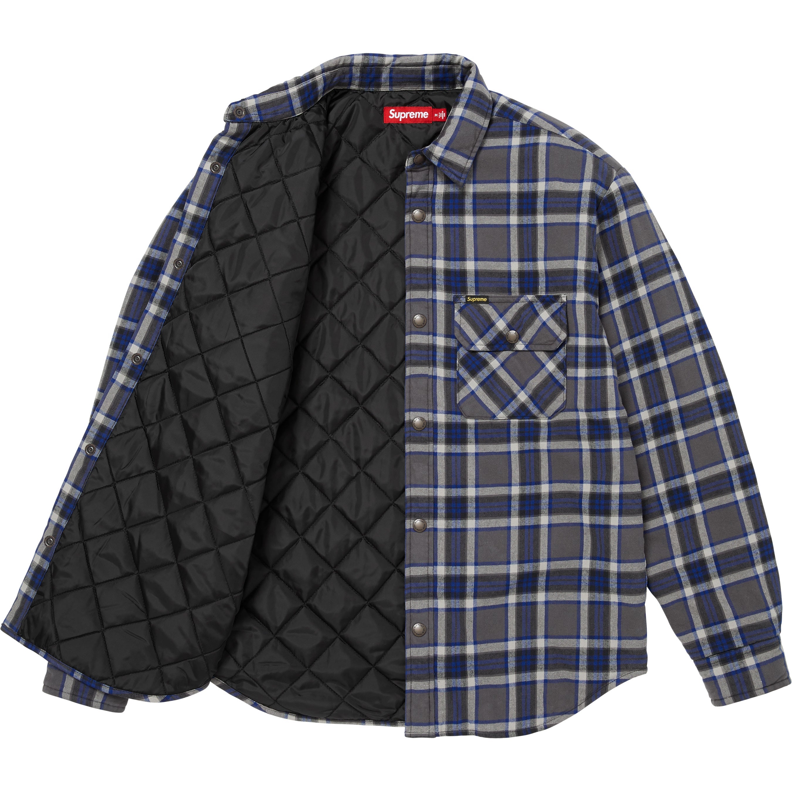 Quilted Lined Flannel Snap Shirt