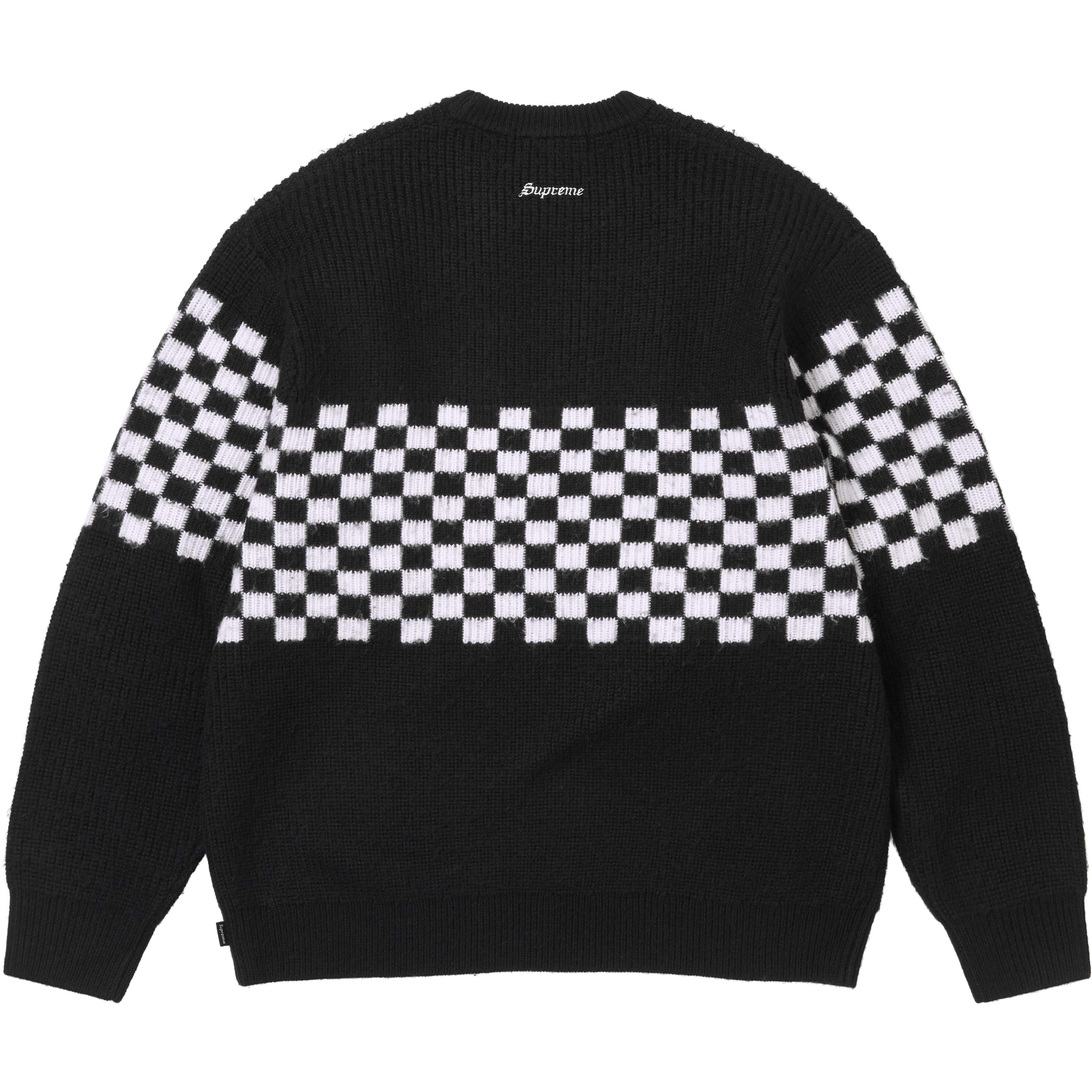 Checkerboard Pilled Sweater