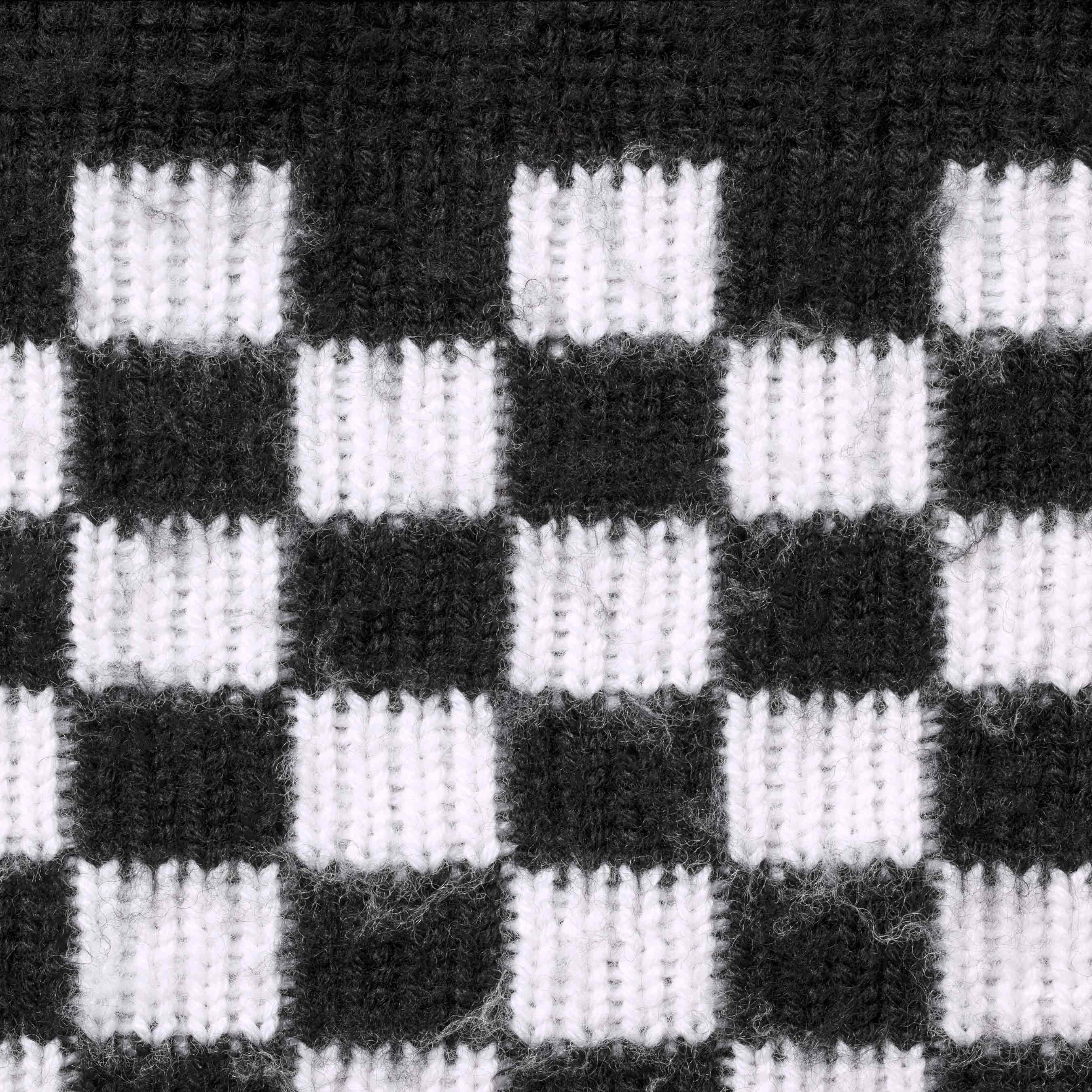 Checkerboard Pilled Sweater