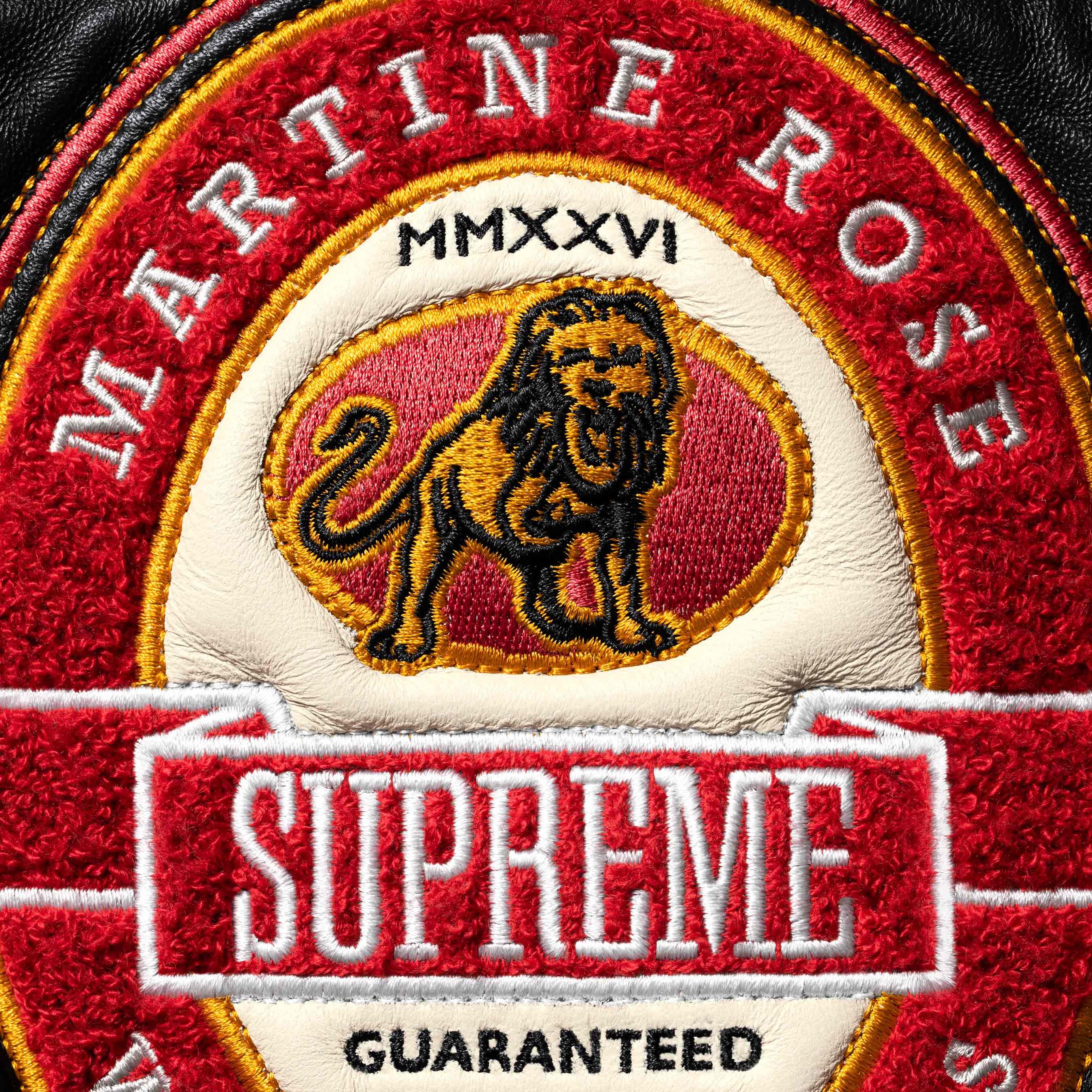Supreme®/Martine Rose® Patchwork Labels Leather Jacket