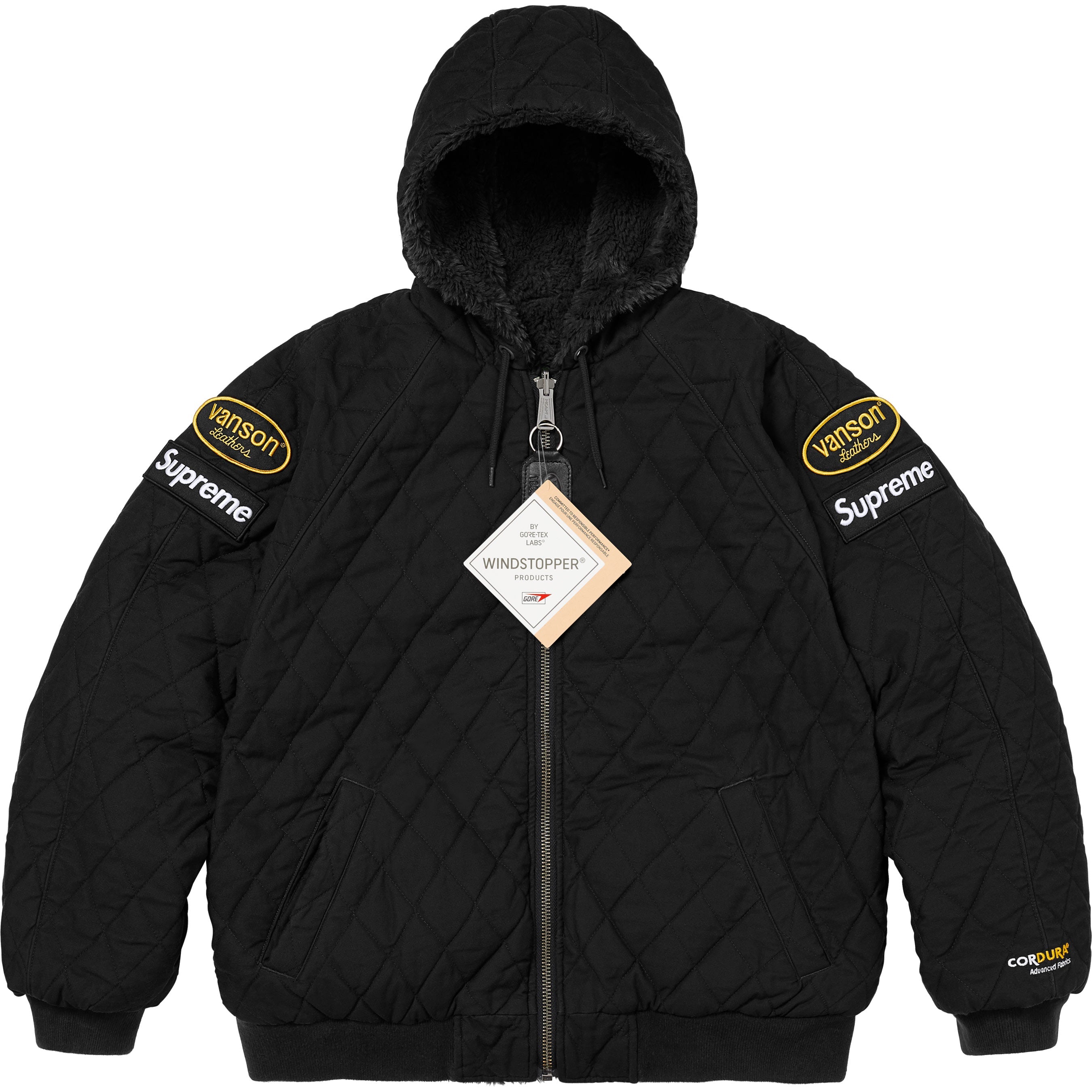 Supreme®/Vanson Leathers® Reversible Quilted Hooded Jacket