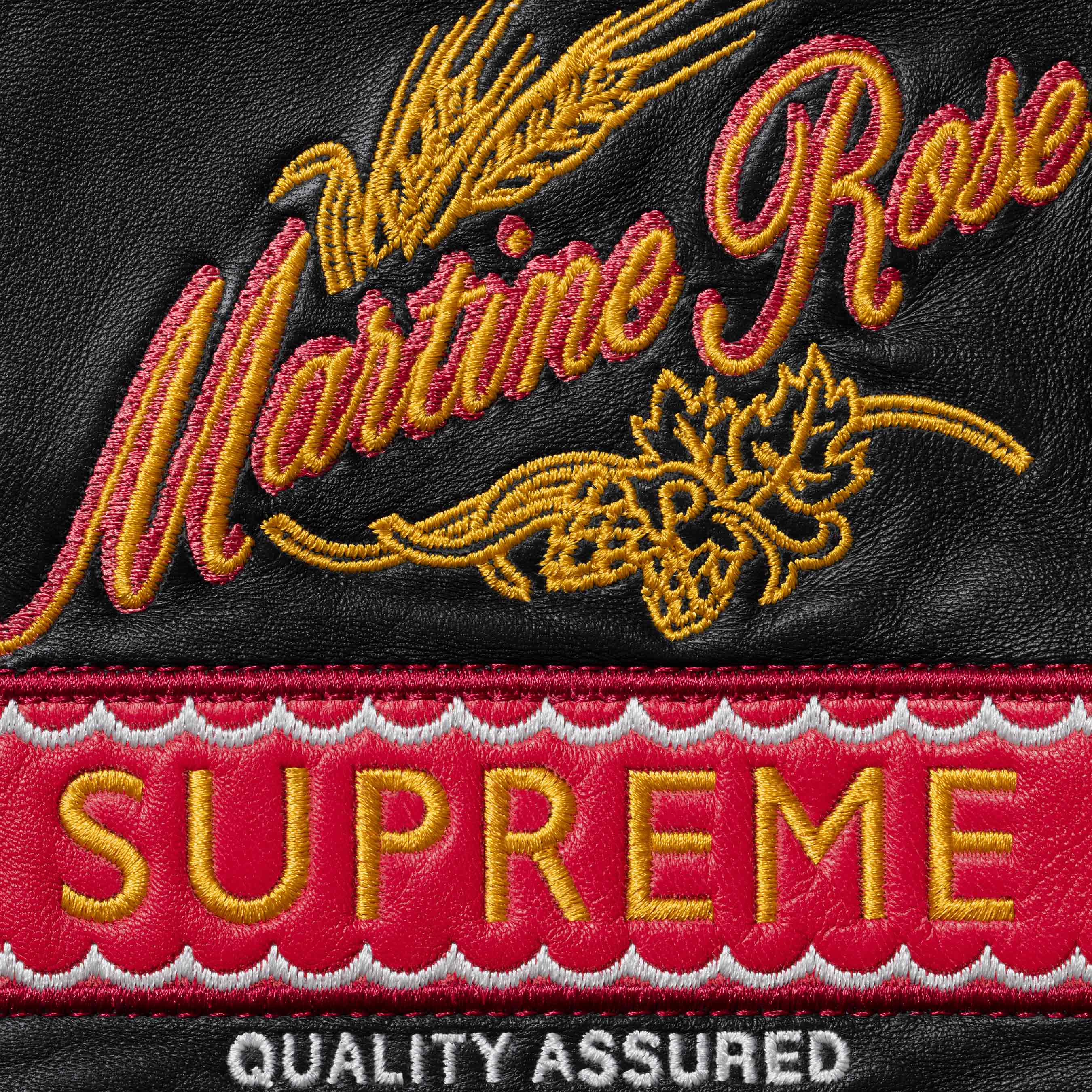 Supreme®/Martine Rose® Patchwork Labels Leather 5-Pocket Jean