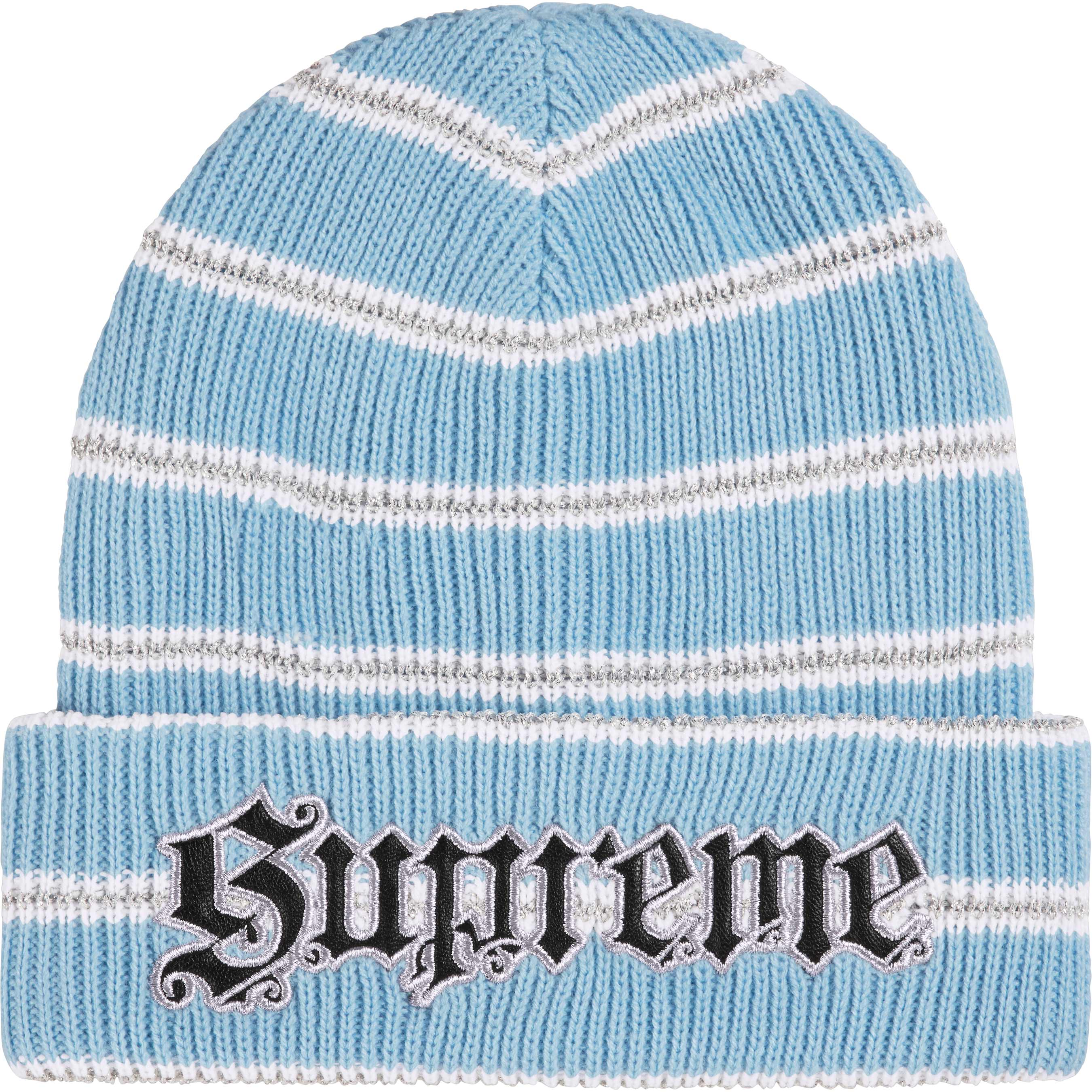 Metallic Stripe Beanie