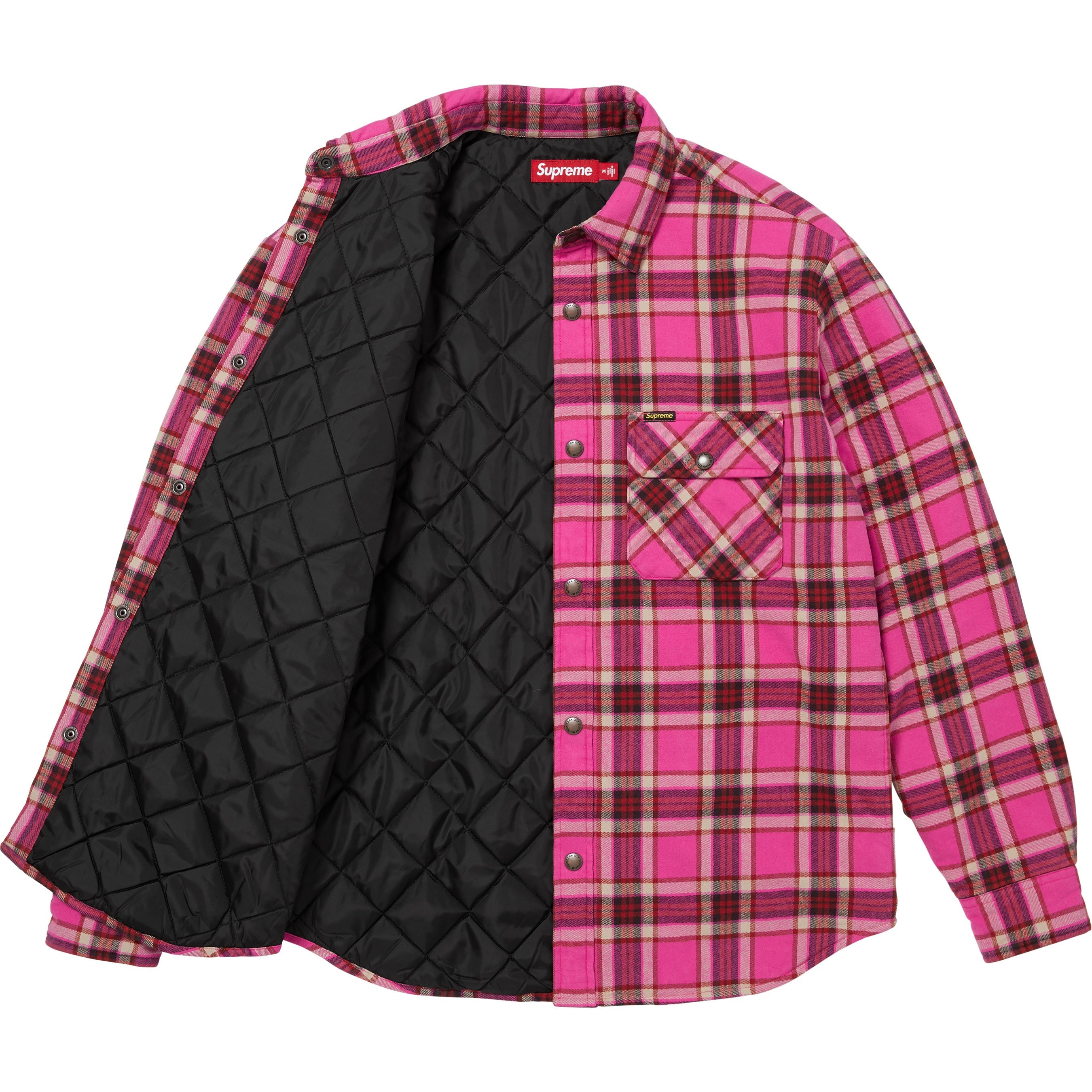Quilted Lined Flannel Snap Shirt