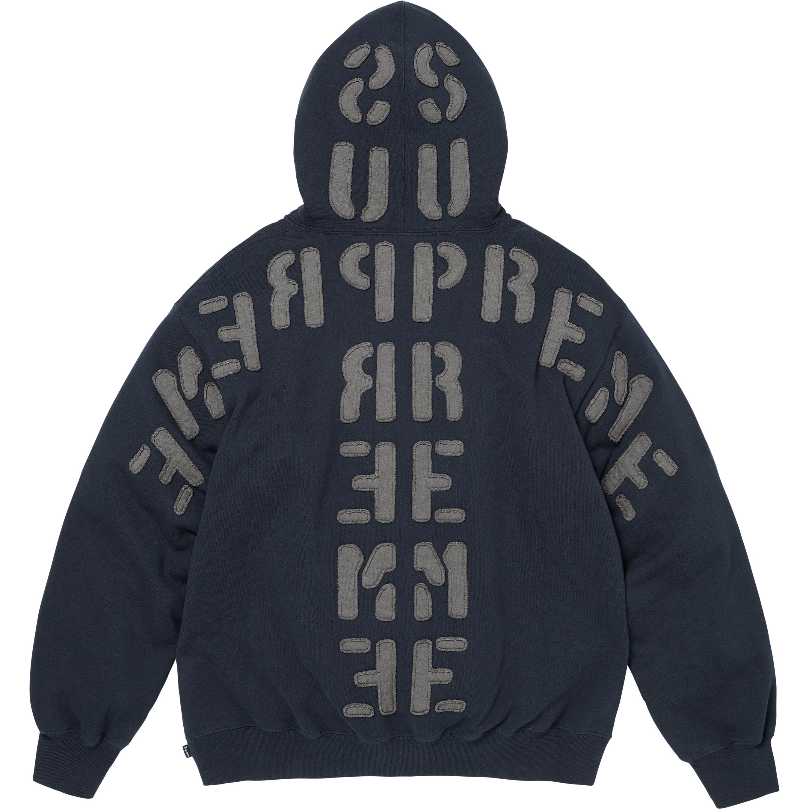 Mirrored Appliqué Hooded Sweatshirt
