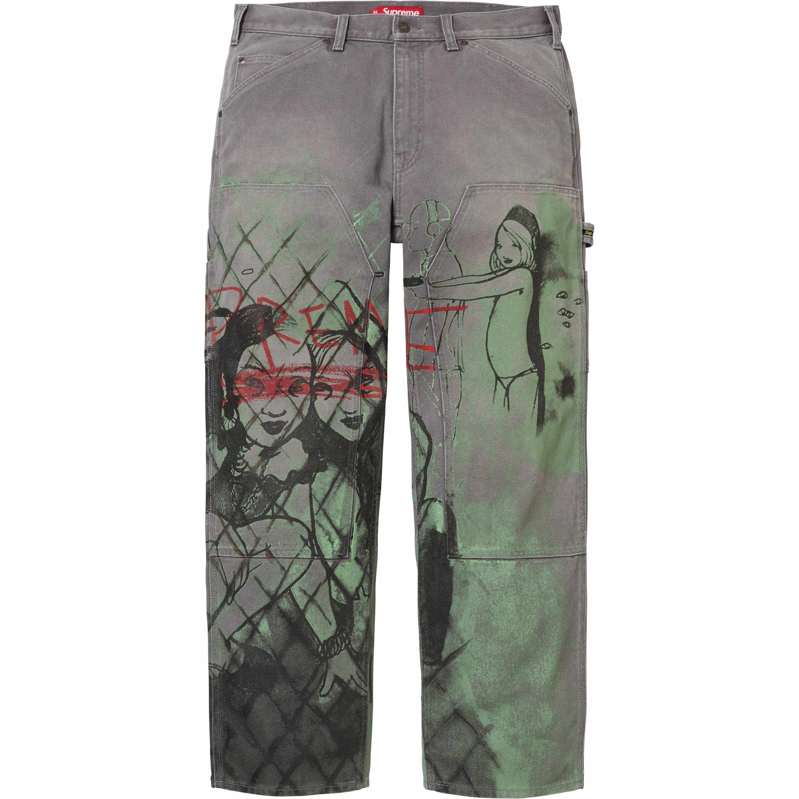 Supreme/Rita Ackermann Double Knee Painter Pant
