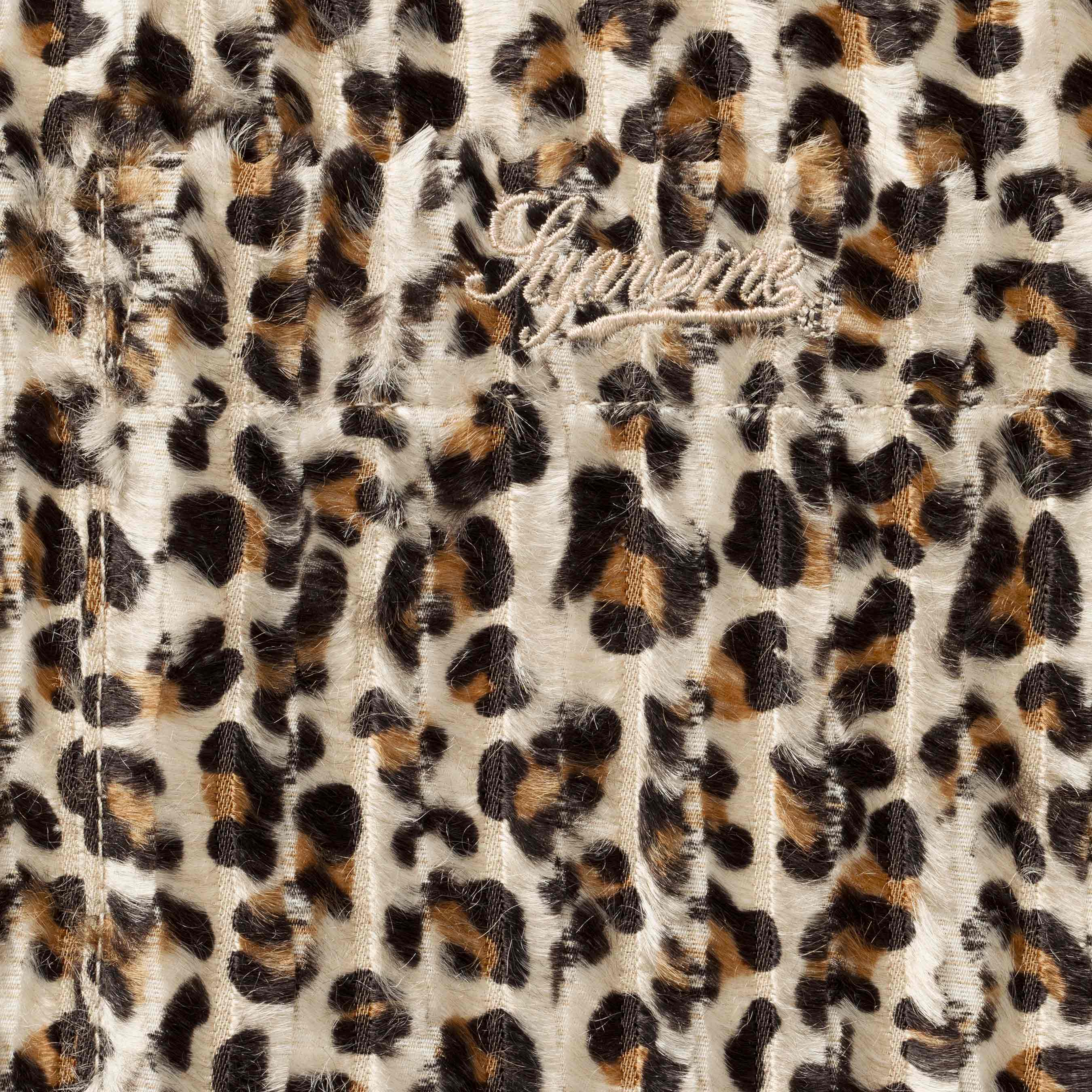 Leopard Frayed Zip Up Shirt