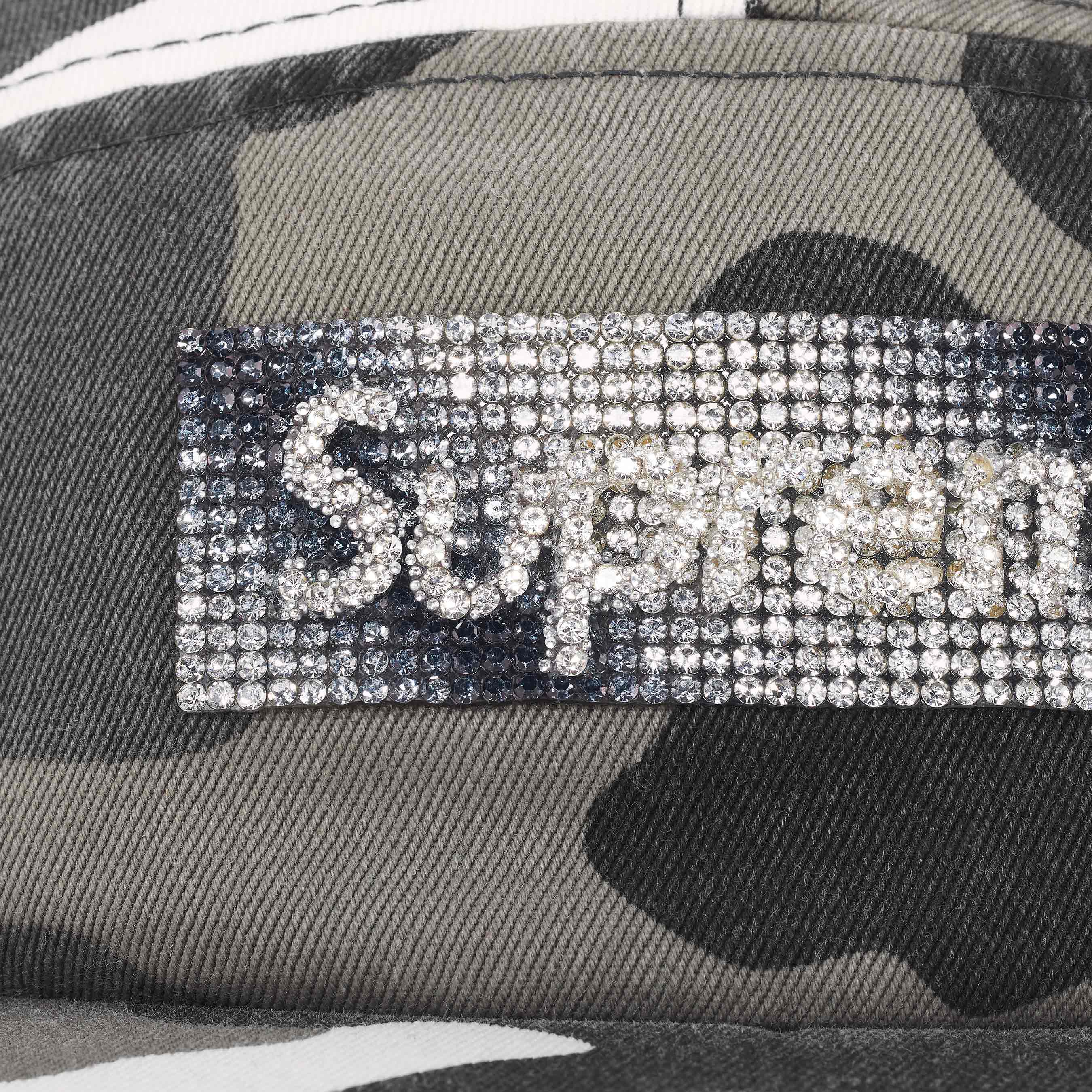 Rhinestone Label Camp Cap