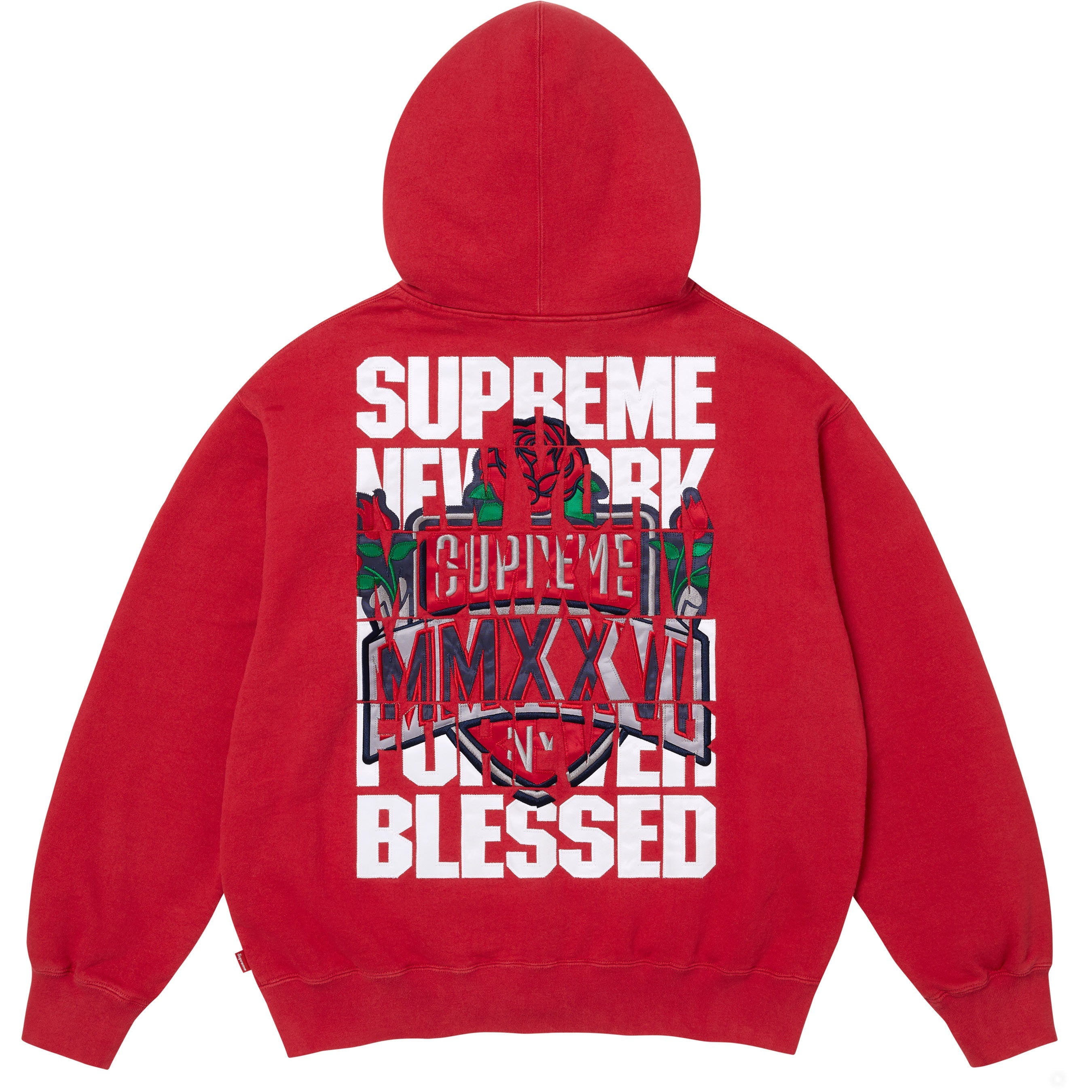 Blessed Appliqué Zip Up Hooded Sweatshirt
