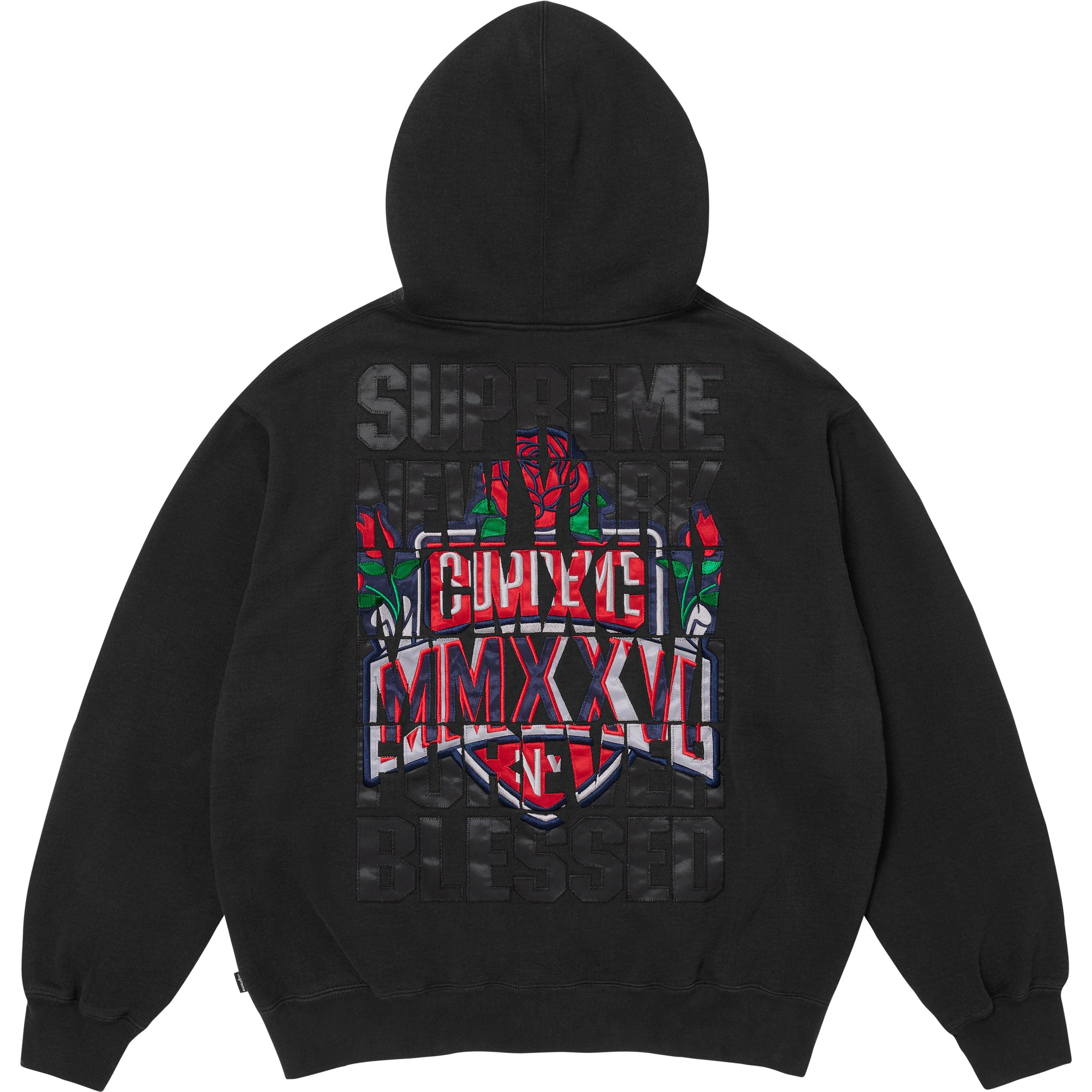 Blessed Appliqué Zip Up Hooded Sweatshirt