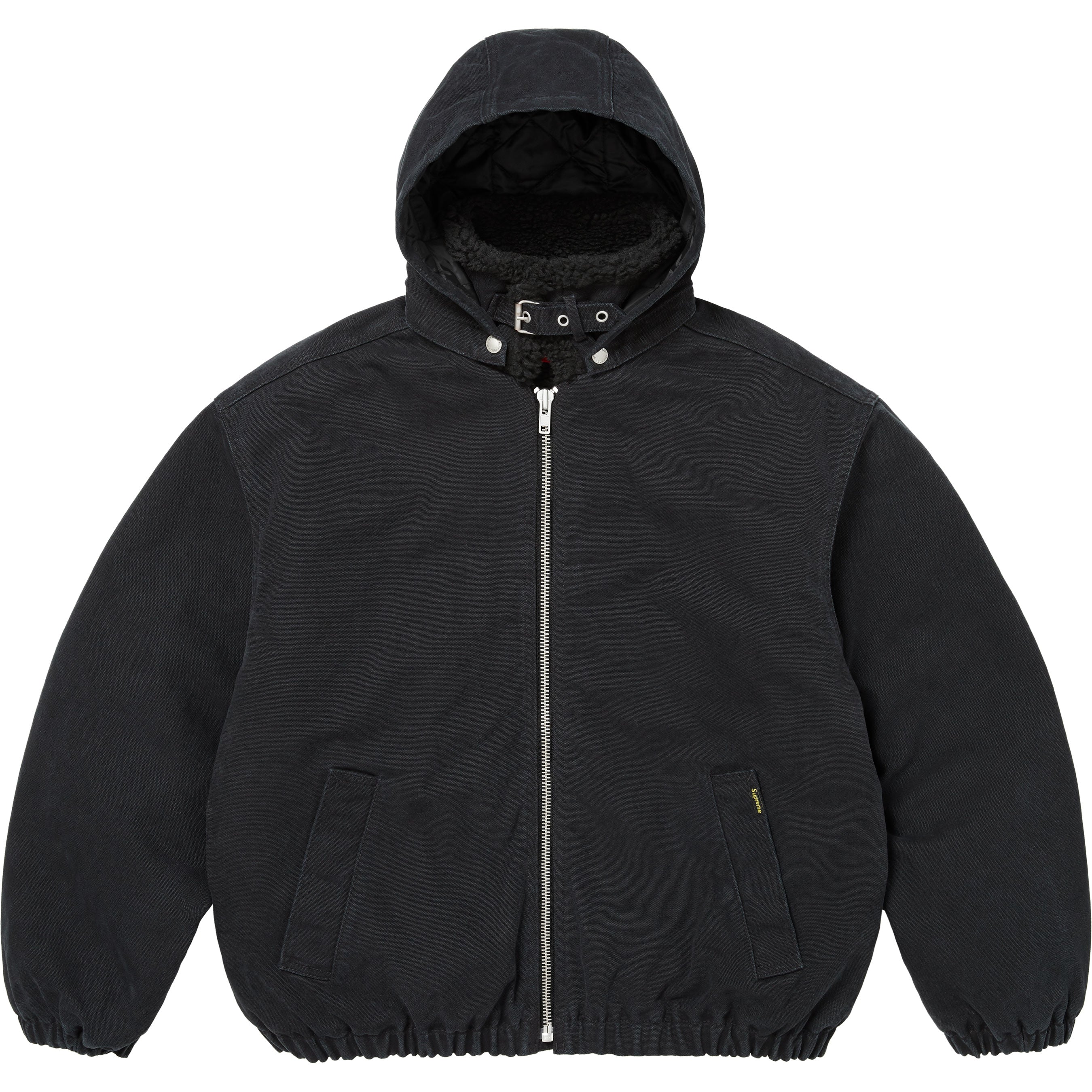 Faux Shearling Lined Bomber Jacket