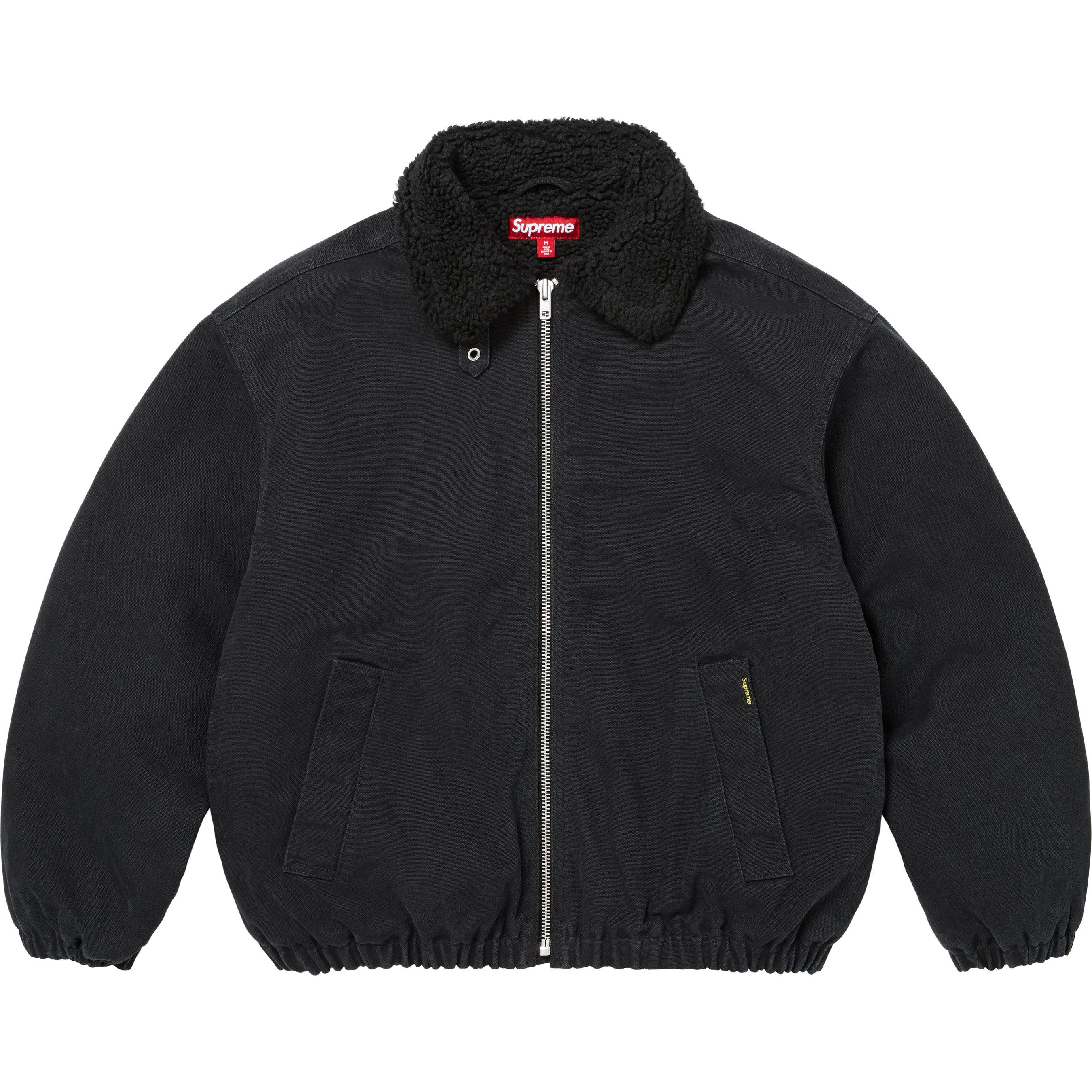 Faux Shearling Lined Bomber Jacket