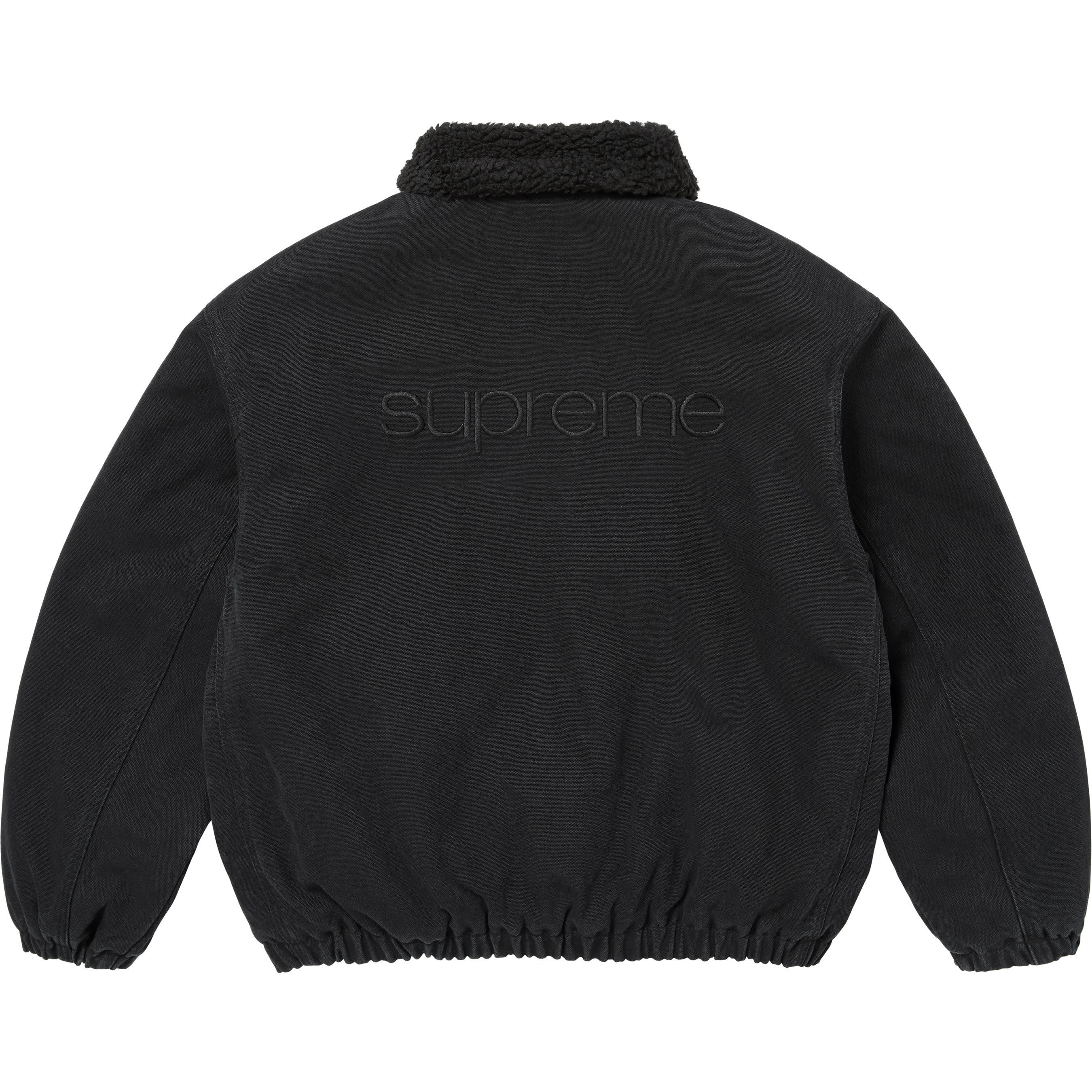 Faux Shearling Lined Bomber Jacket
