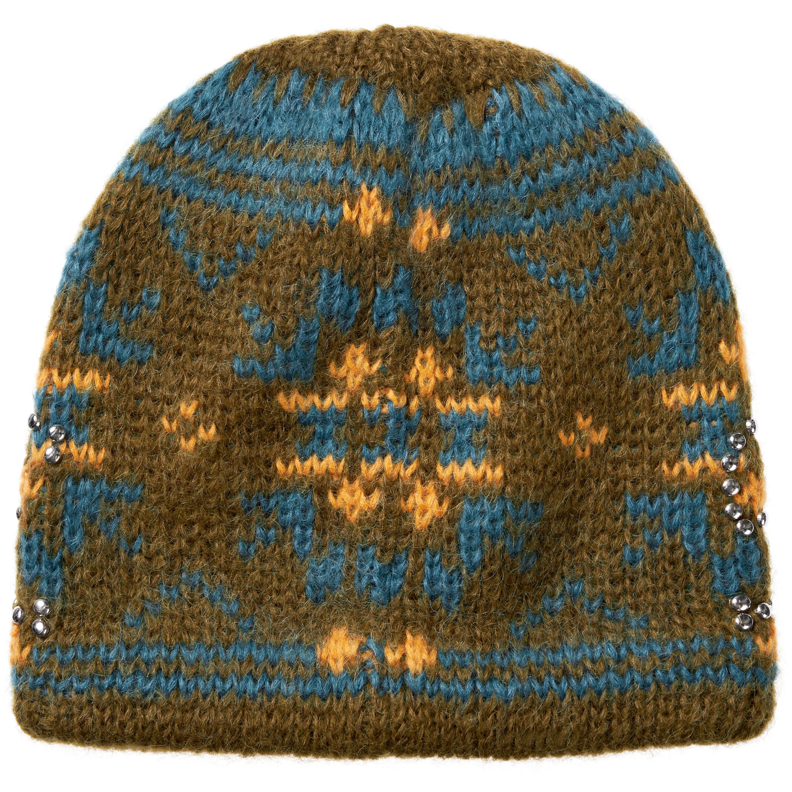 Studded Fair Isle Beanie