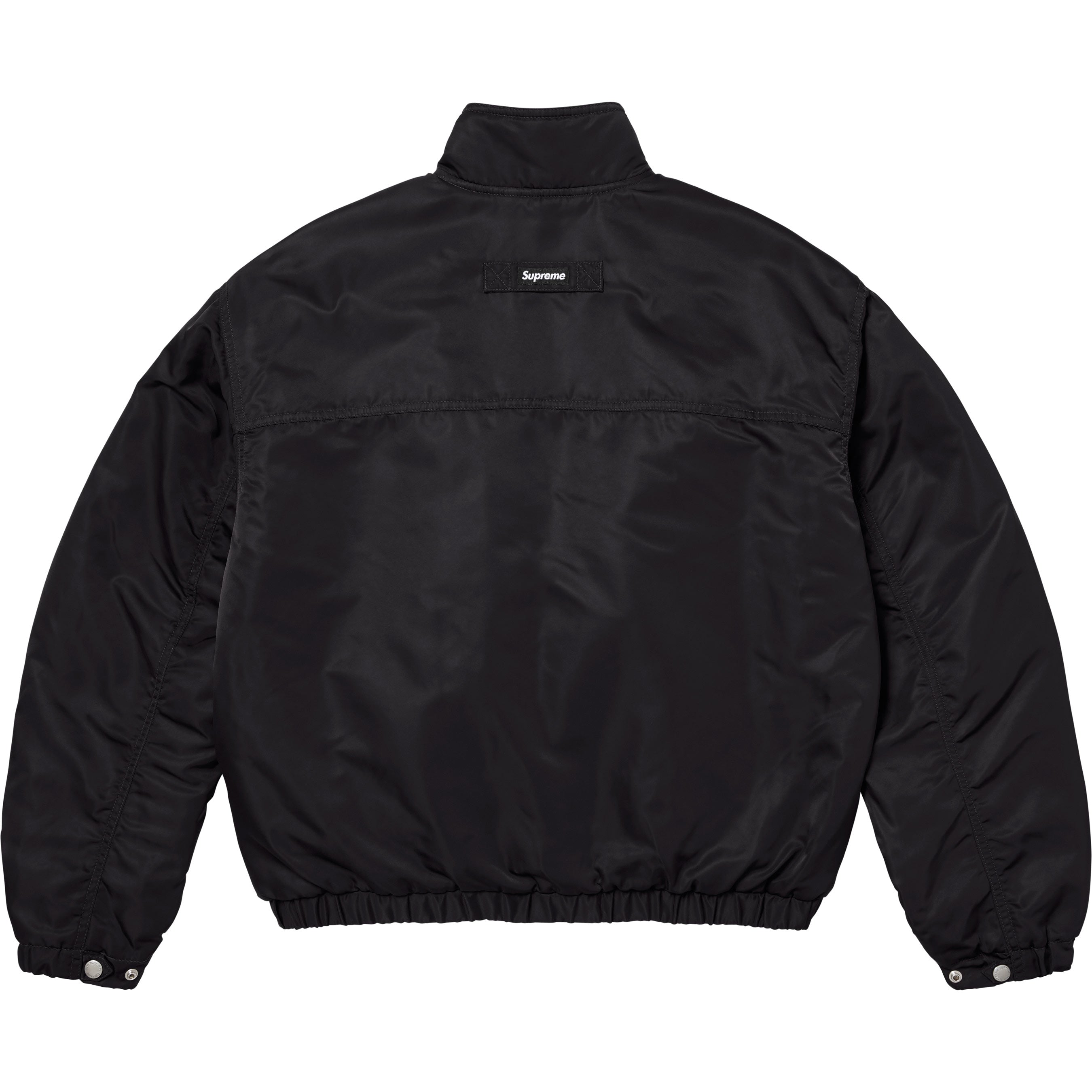 Stand Collar Lined Nylon Jacket
