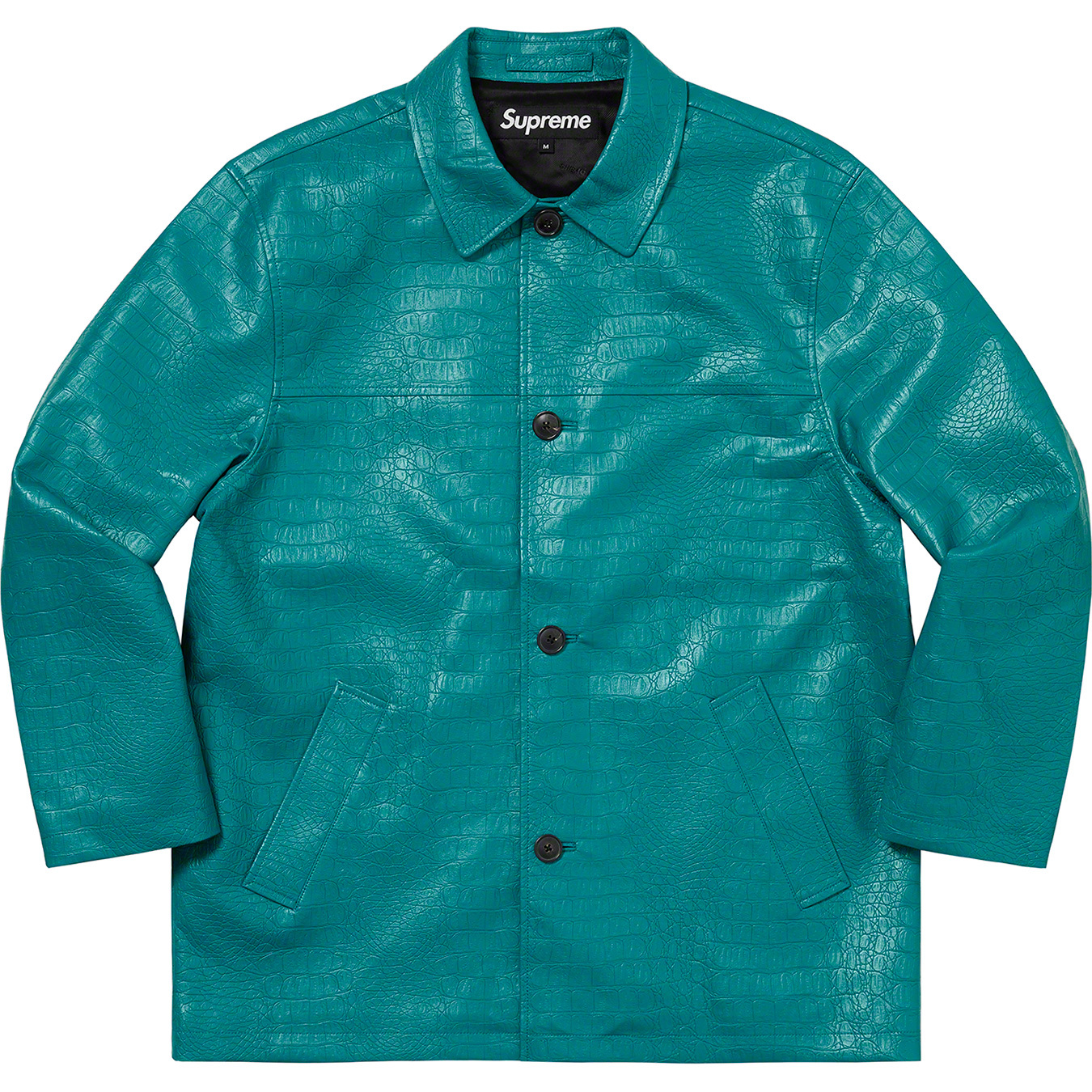 Faux Croc Car Coat