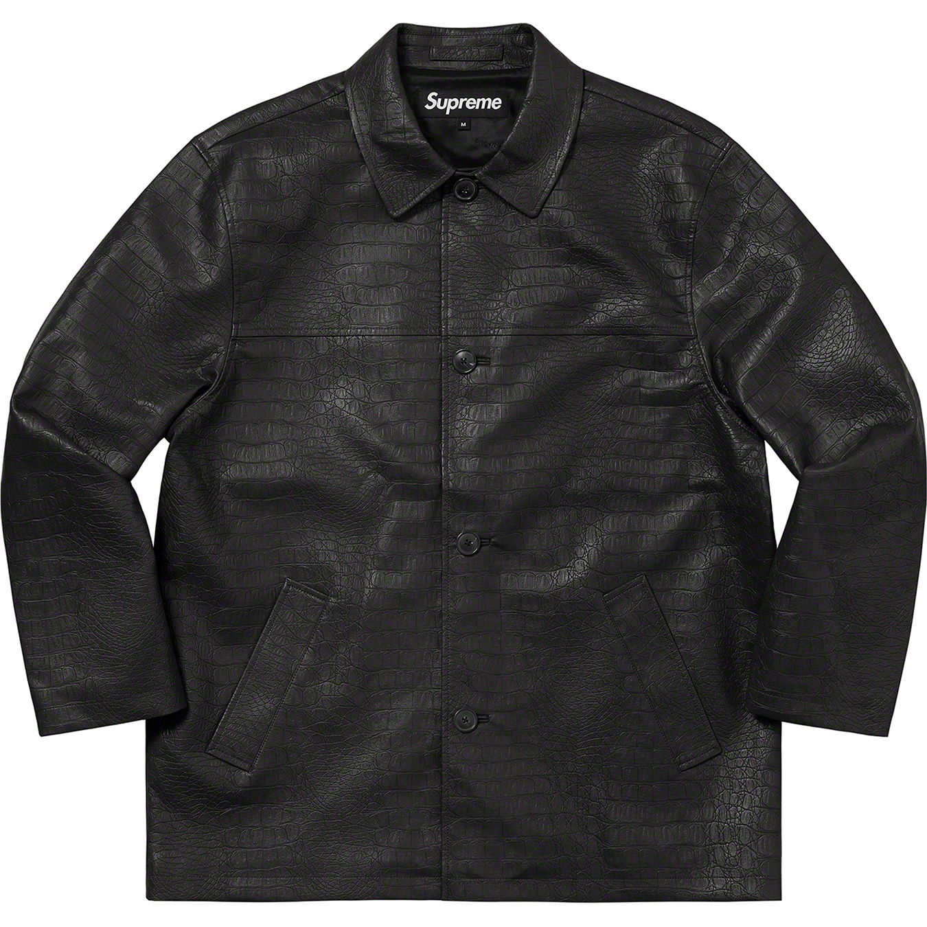 Faux Croc Car Coat