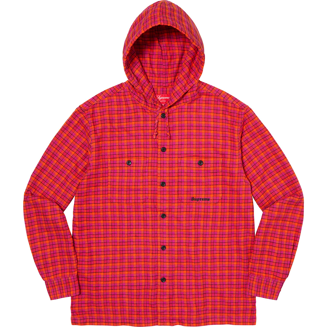 Mini Plaid Hooded Shirt