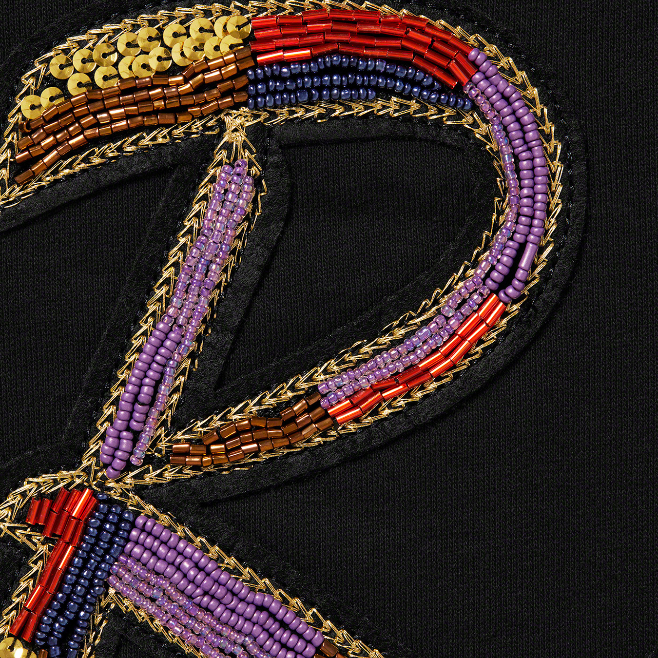 Beaded Hooded Sweatshirt