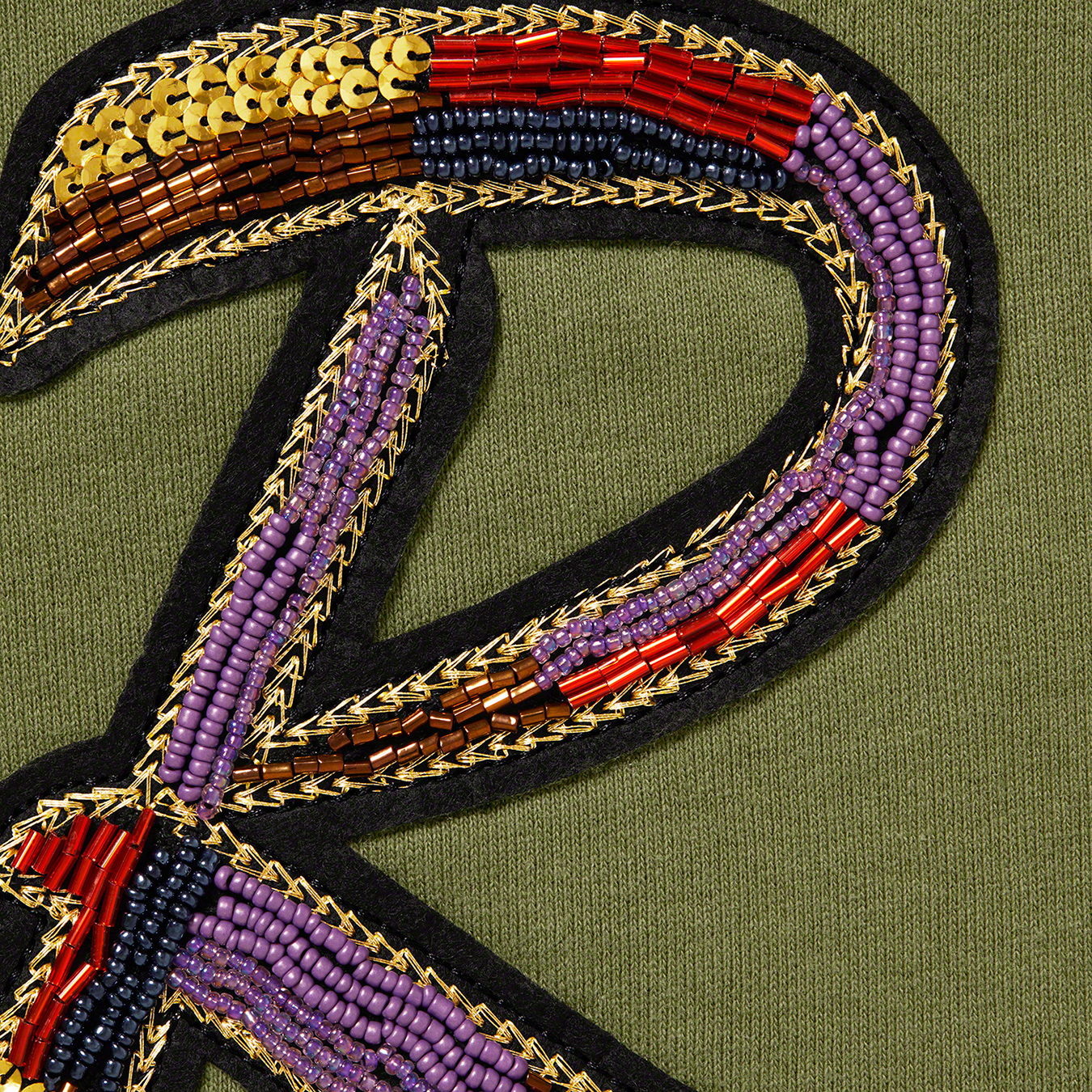 Beaded Hooded Sweatshirt