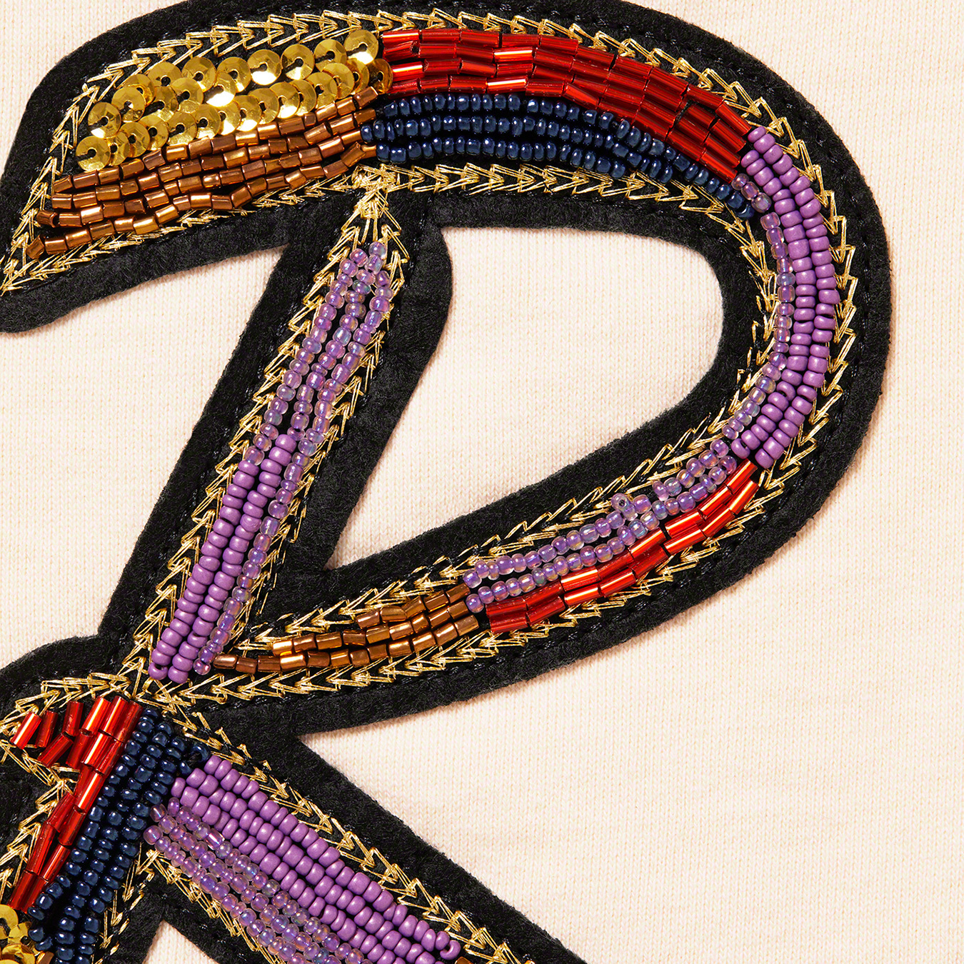 Beaded Hooded Sweatshirt