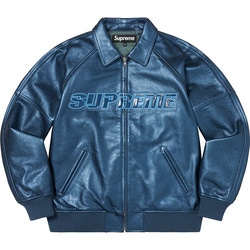 Silver Surfer Leather Varsity Jacket