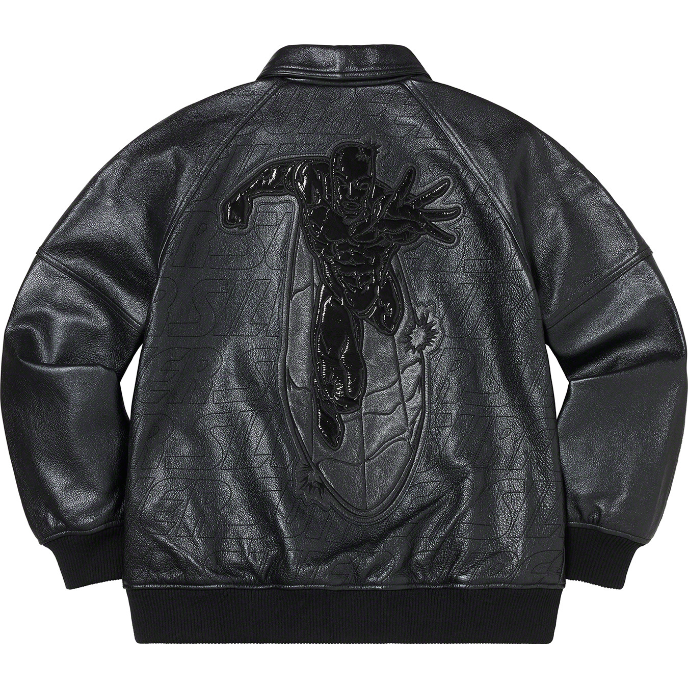 Silver Surfer Leather Varsity Jacket