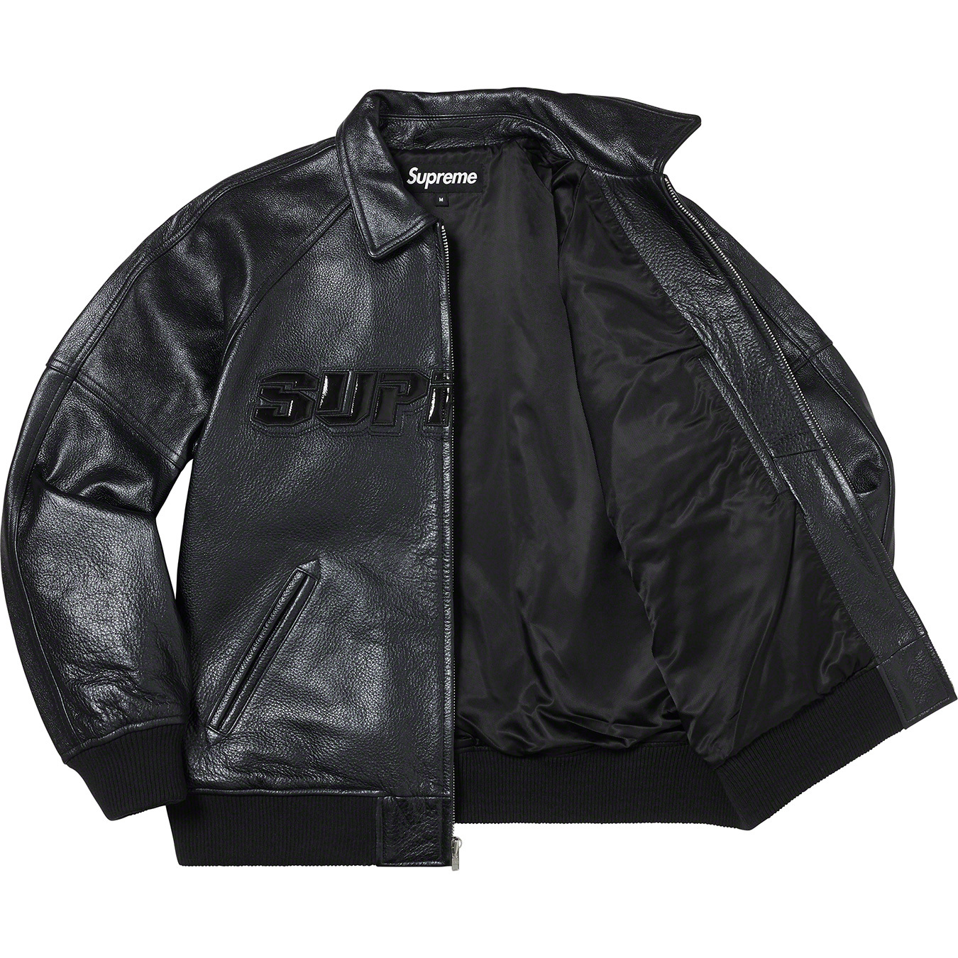 Silver Surfer Leather Varsity Jacket