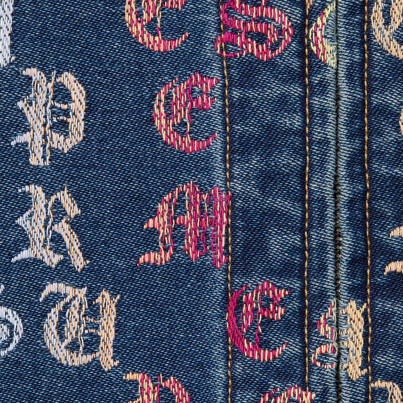 Gradient Jacquard Denim Work Jacket