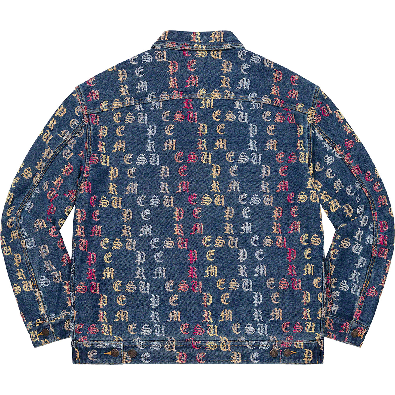 Gradient Jacquard Denim Work Jacket