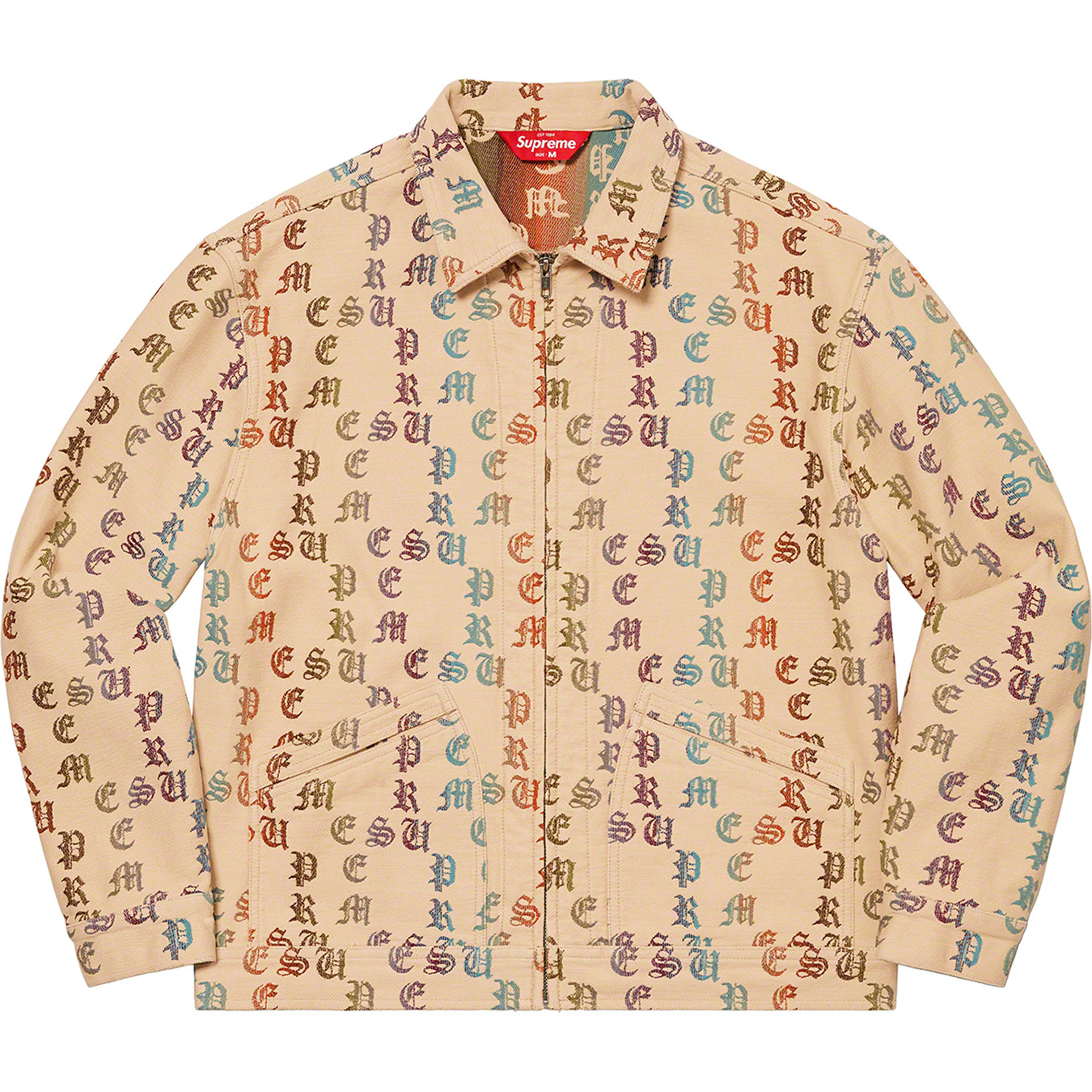 Gradient Jacquard Denim Work Jacket