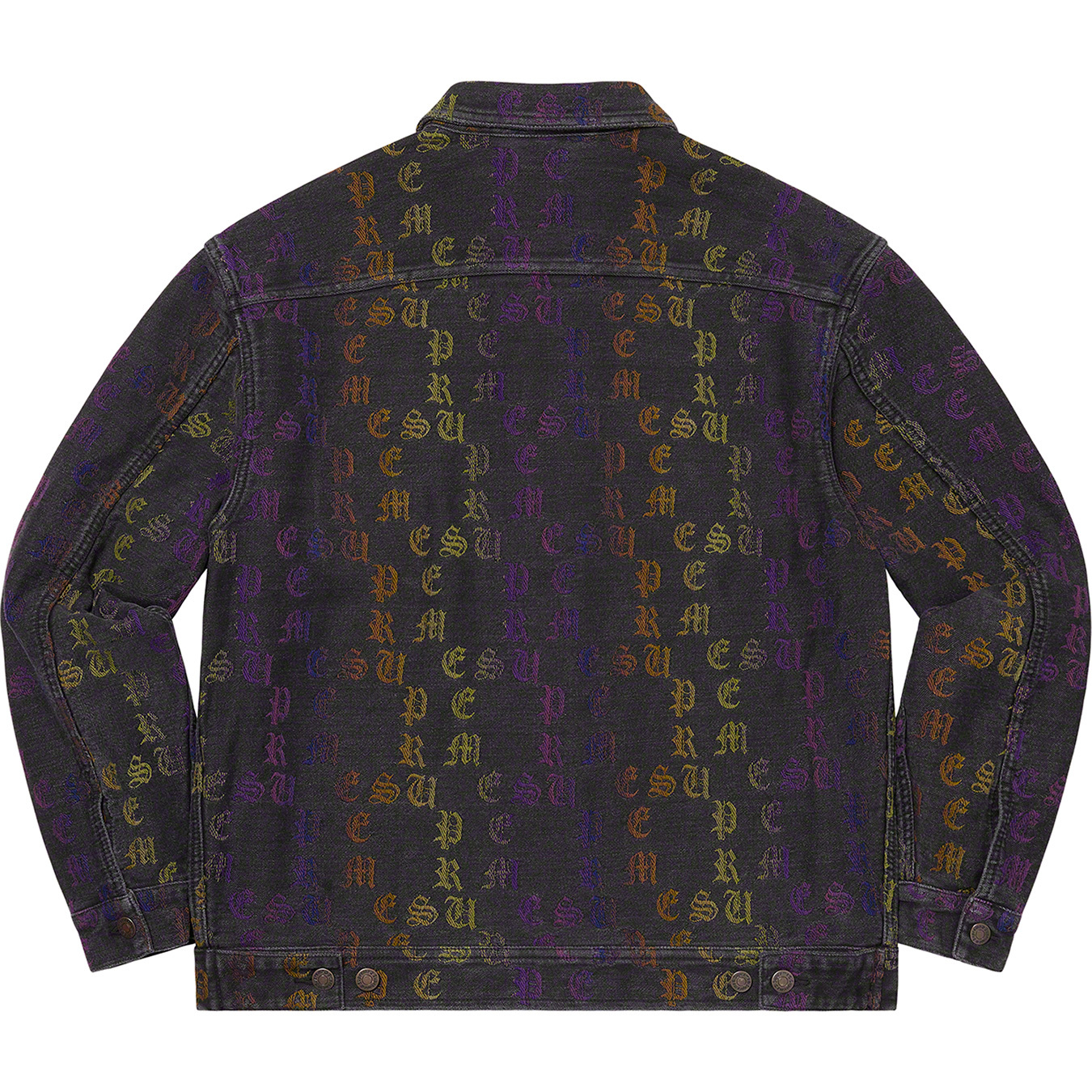Gradient Jacquard Denim Work Jacket