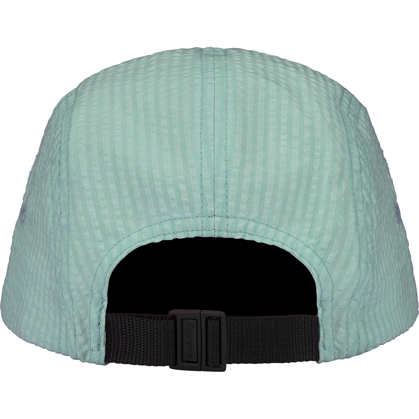 Washed Seersucker Camp Cap