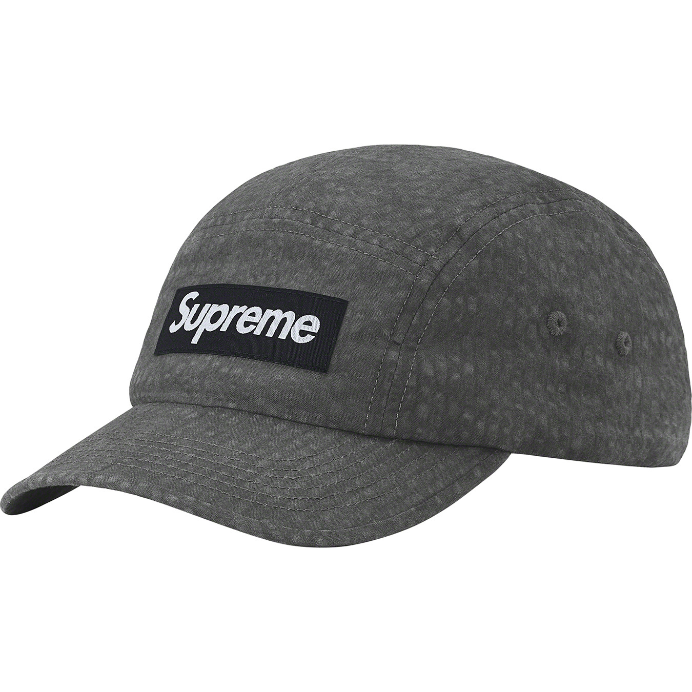 Washed Seersucker Camp Cap