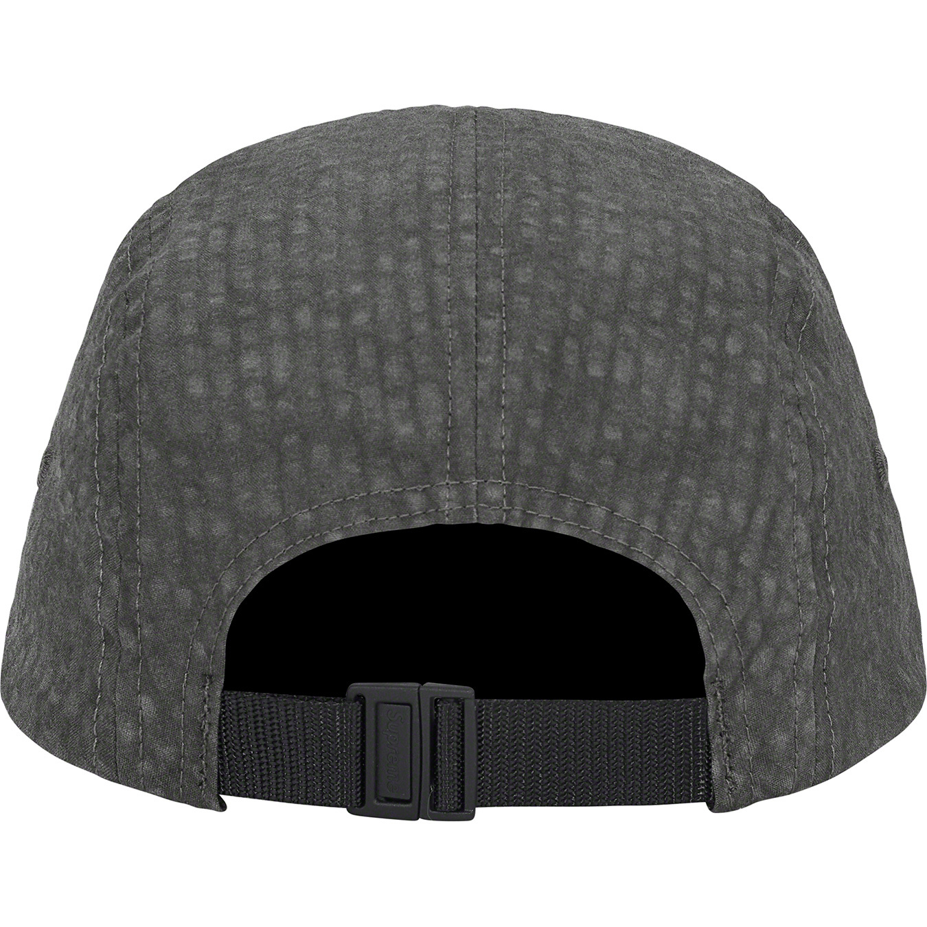 Washed Seersucker Camp Cap