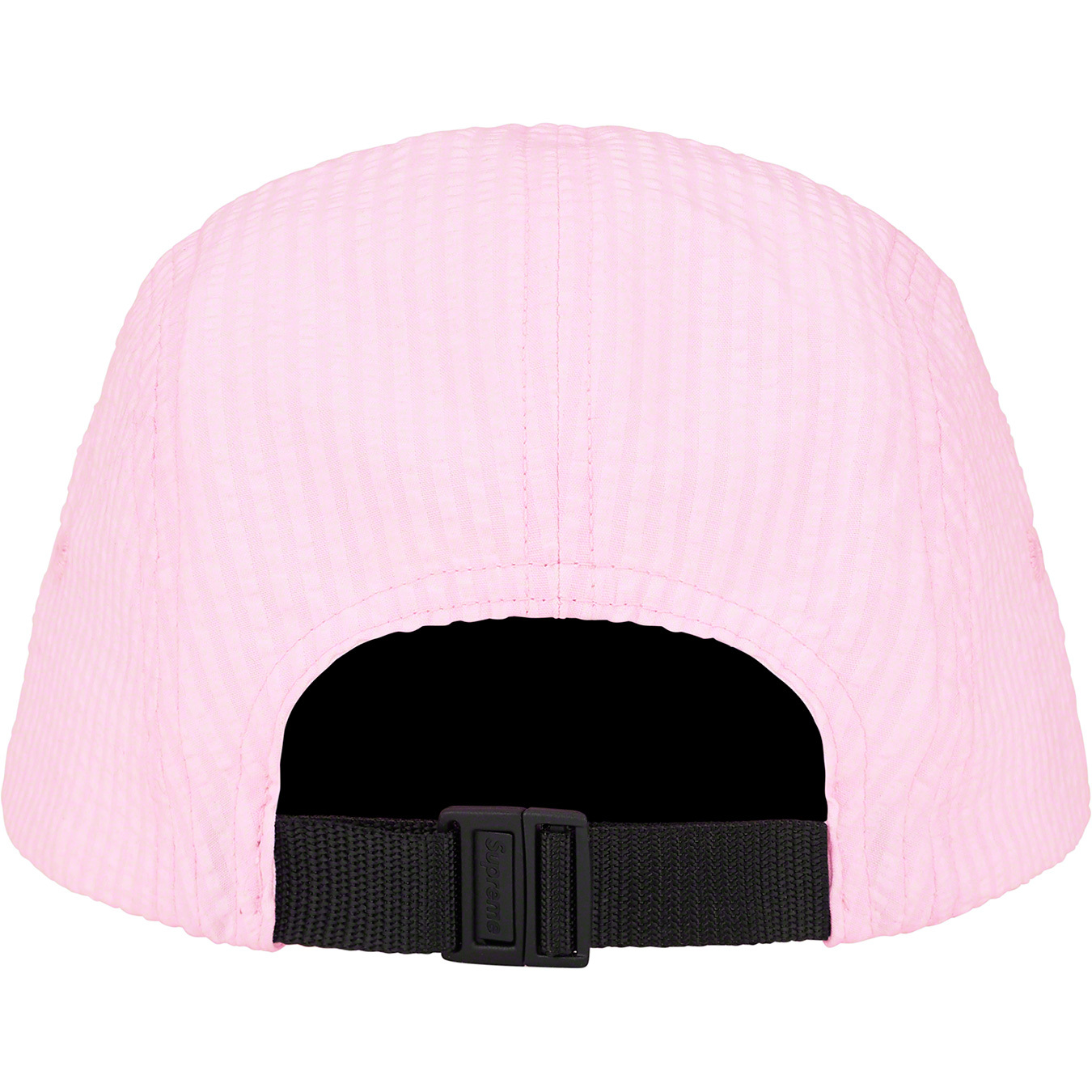 Washed Seersucker Camp Cap