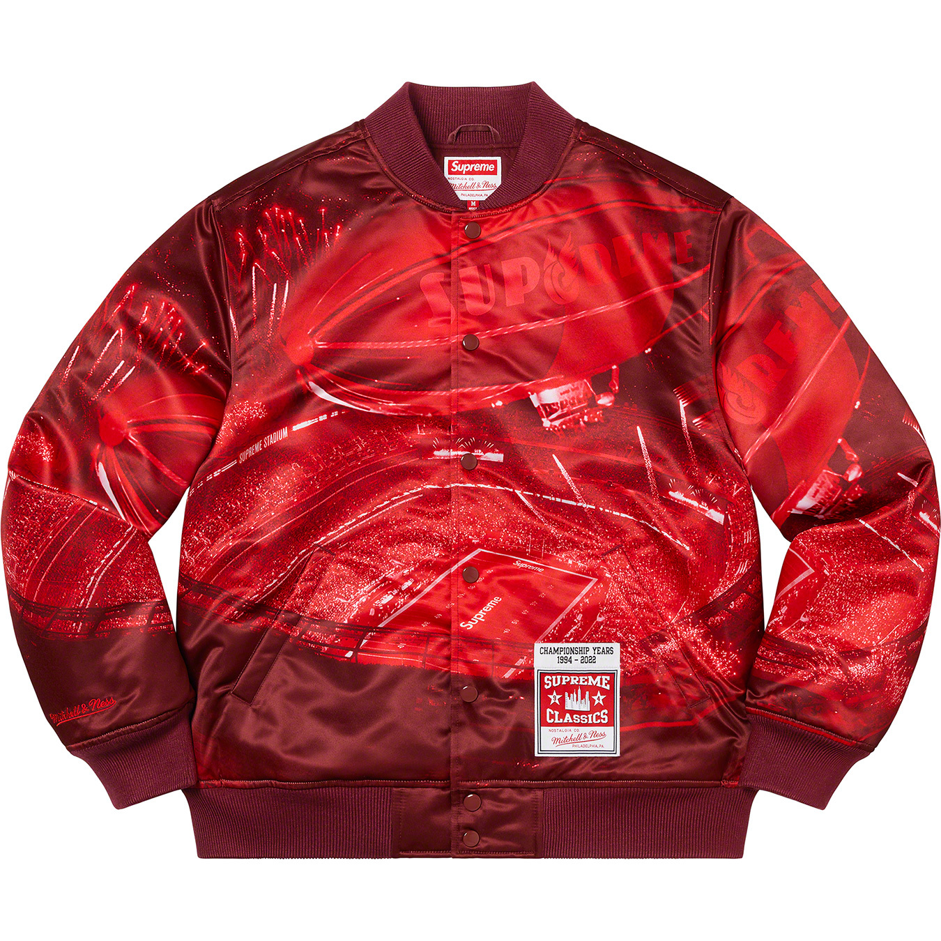 Supreme®/Mitchell & Ness® Stadium Satin Varsity Jacket