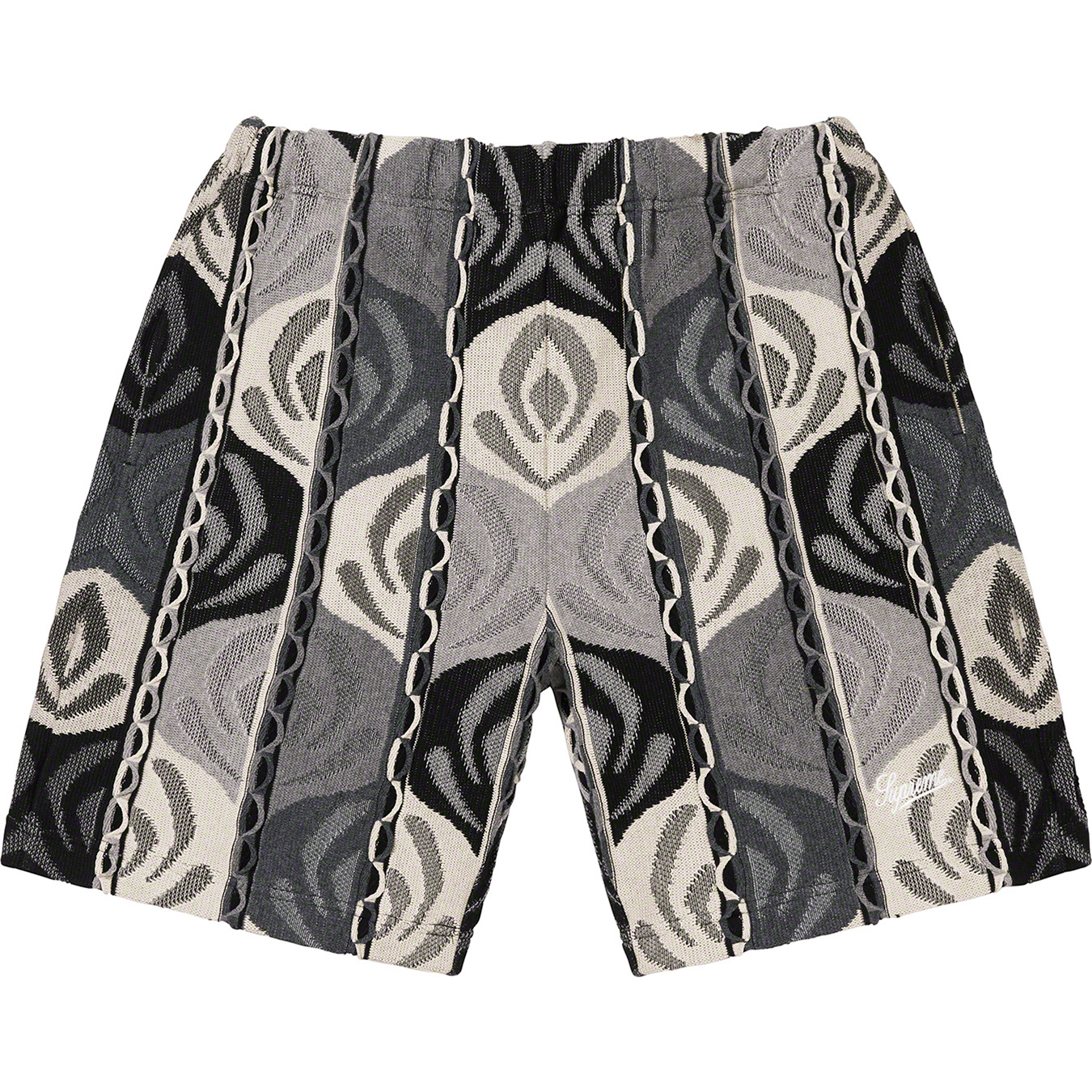Abstract Textured Knit Short
