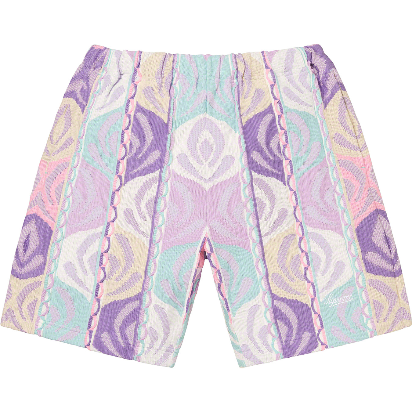 Abstract Textured Knit Short