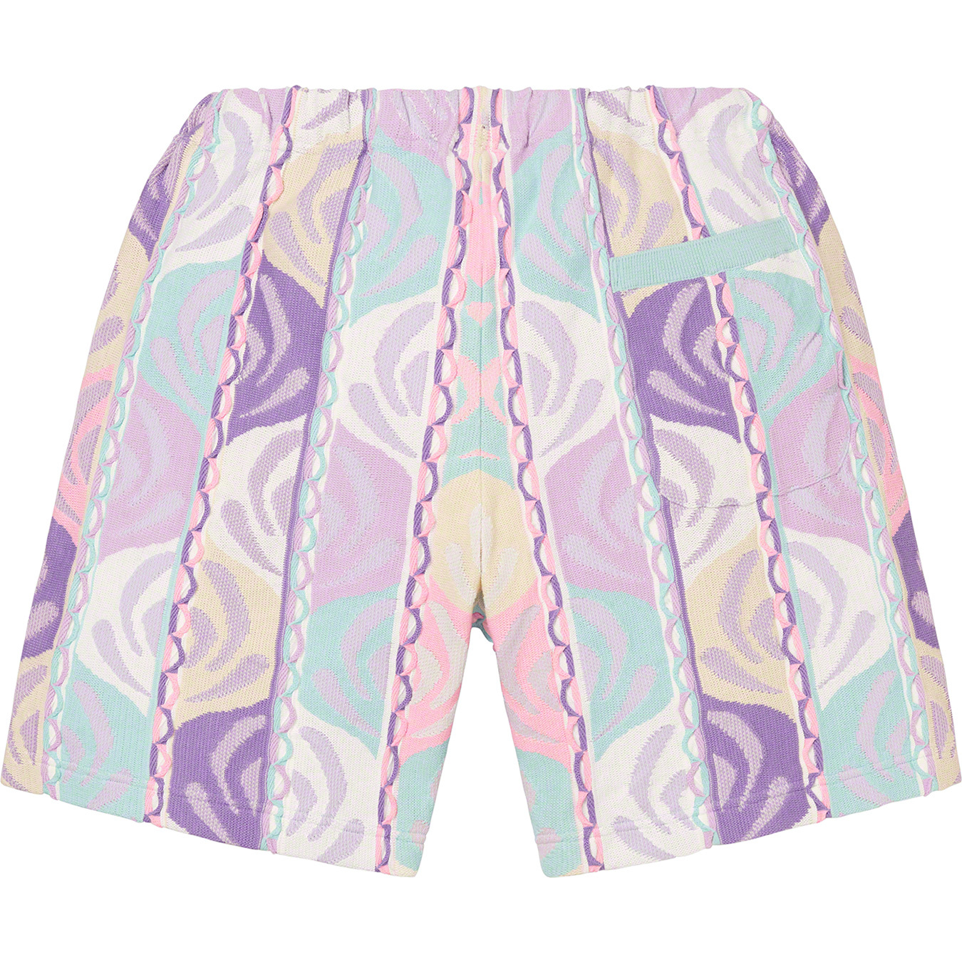 Abstract Textured Knit Short
