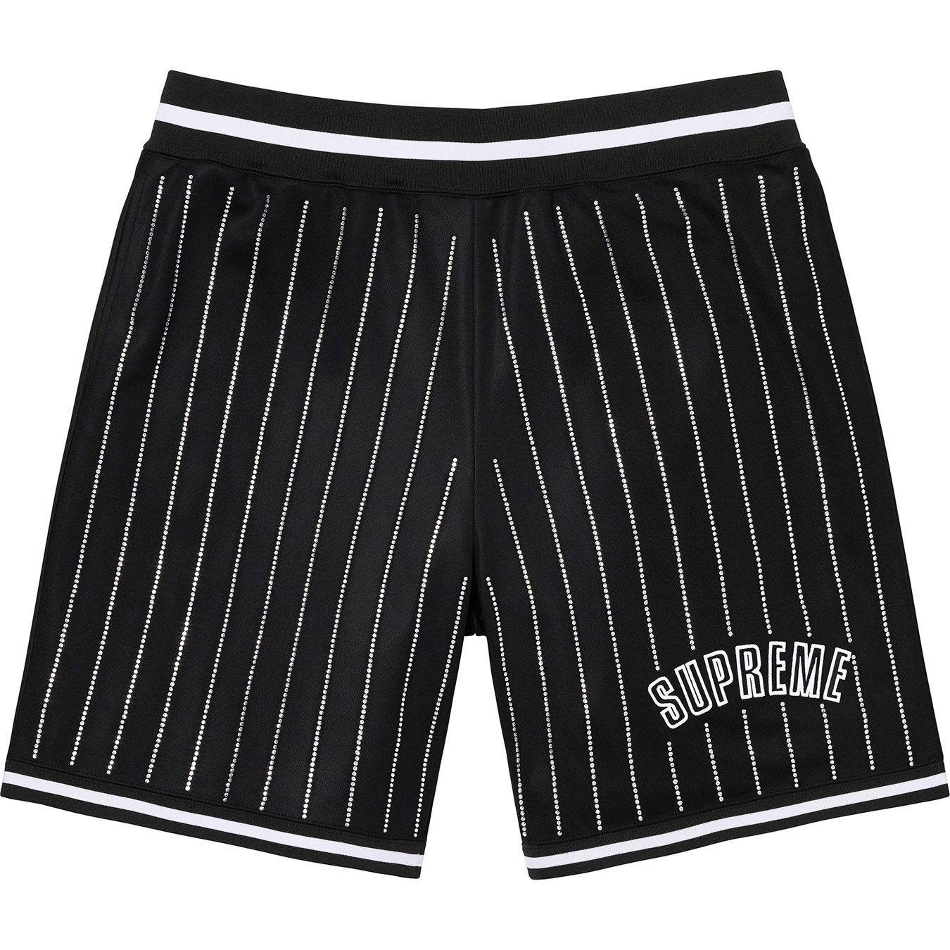 Rhinestone Stripe Basketball Short