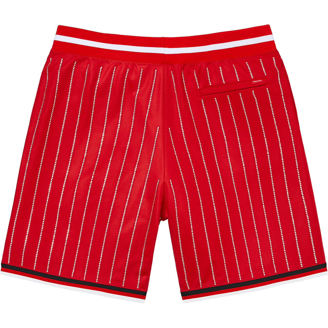 Rhinestone Stripe Basketball Short
