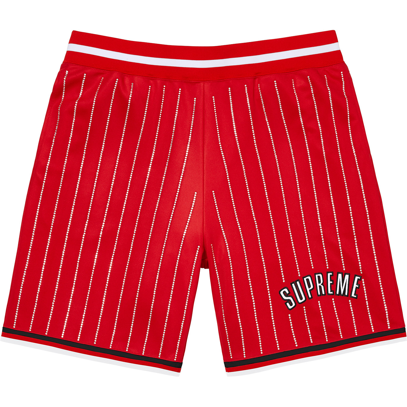 Rhinestone Stripe Basketball Short