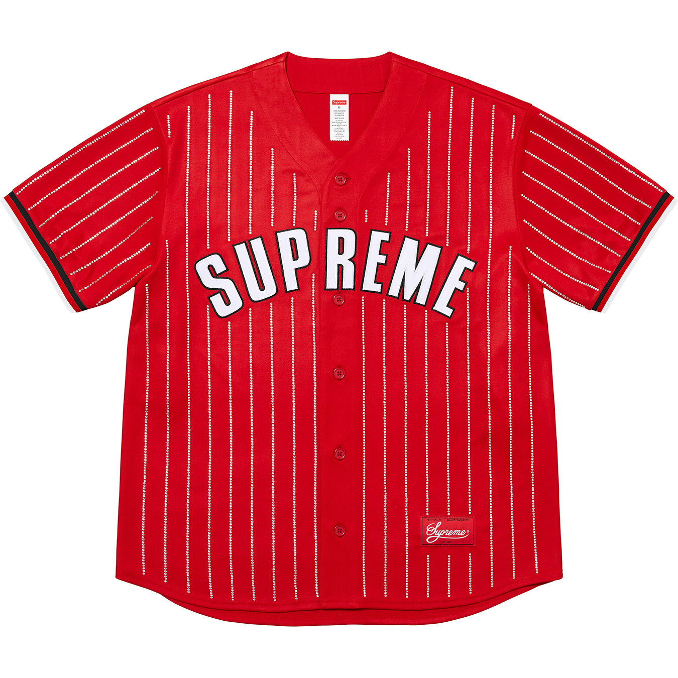 Rhinestone Stripe Baseball Jersey