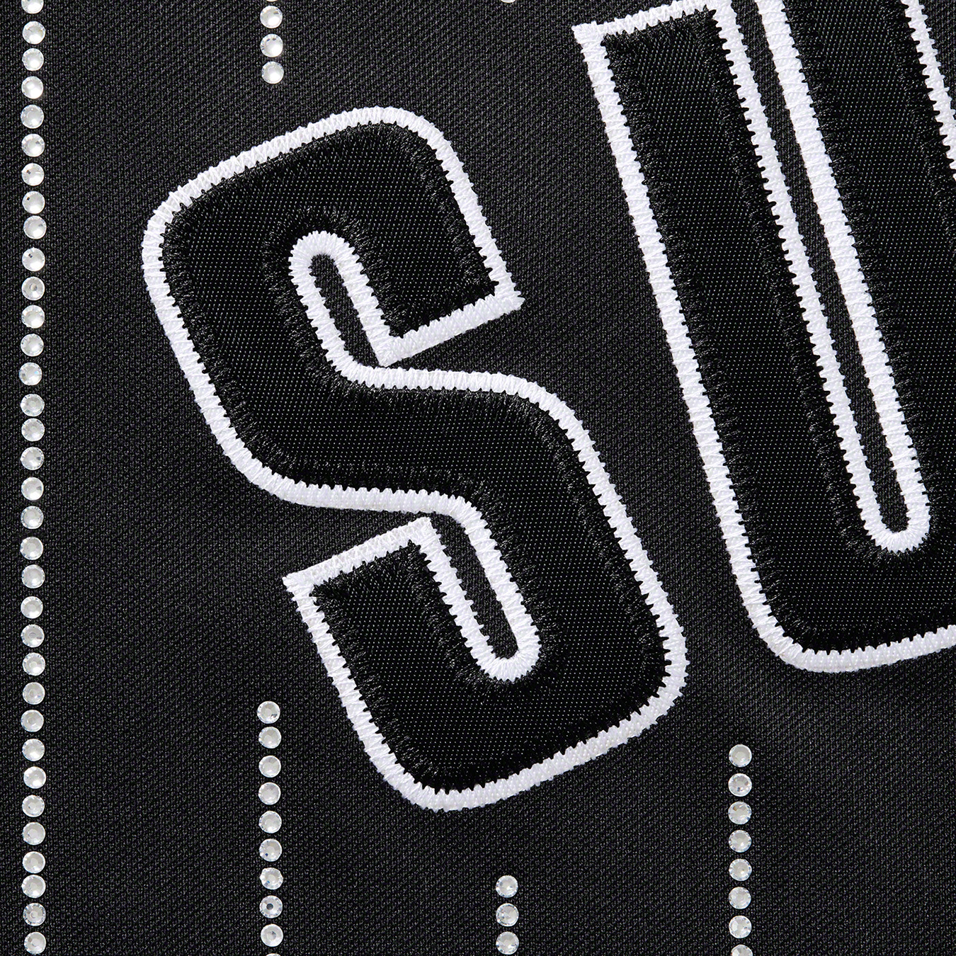 Rhinestone Stripe Baseball Jersey
